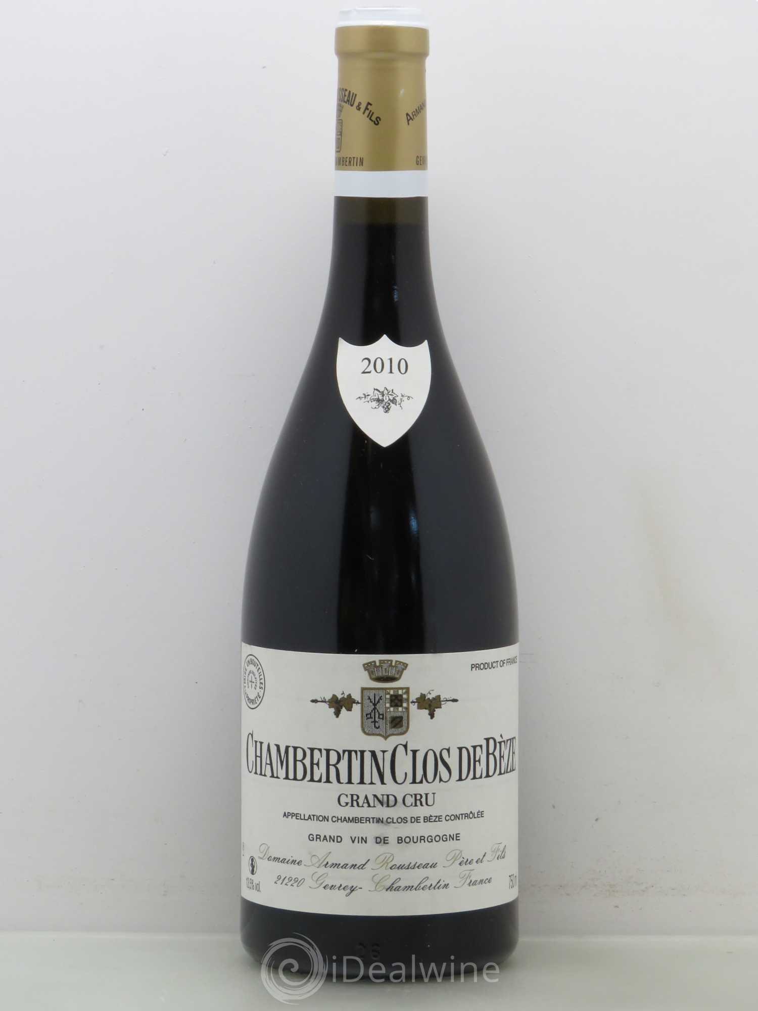 Chambertin Clos de Bèze Grand Cru Armand Rousseau (Domaine) 2010 - Lot de 1 bouteille - 0