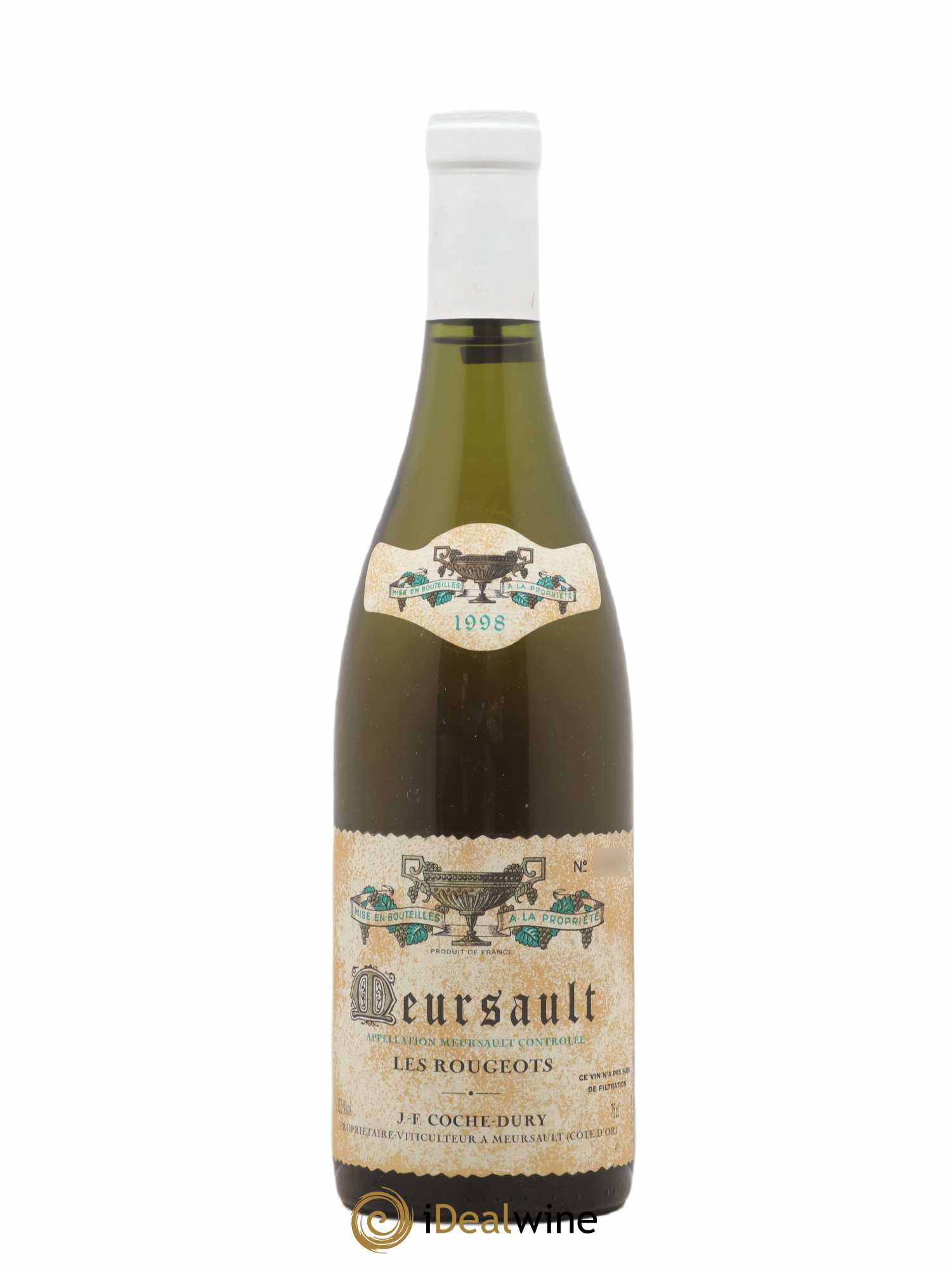 Meursault Les Rougeots Coche Dury (Domaine) 1998 - Lot de 1 bouteille - 0