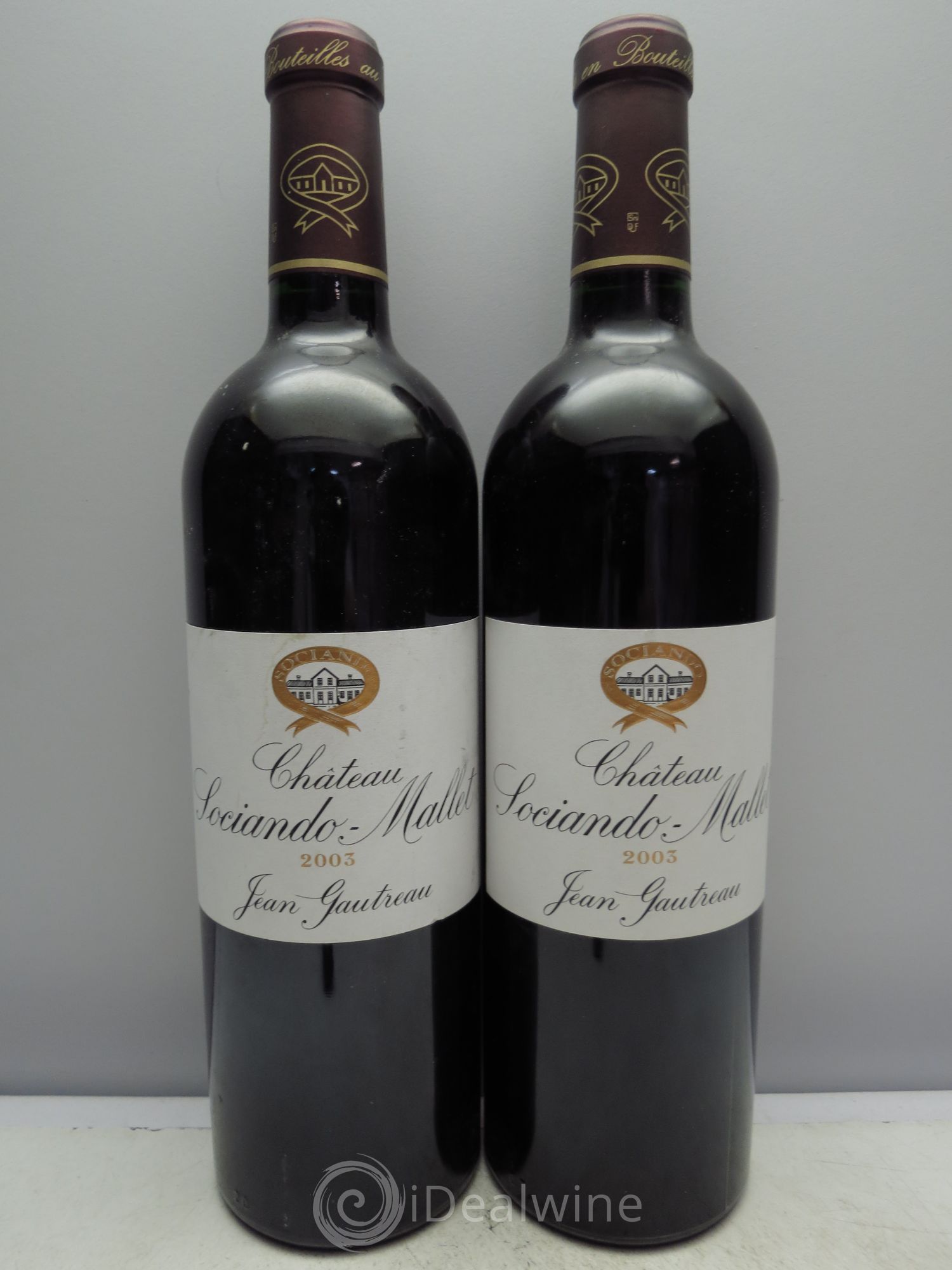 Château Sociando Mallet 2003 - Lot de 2 bouteilles - 0