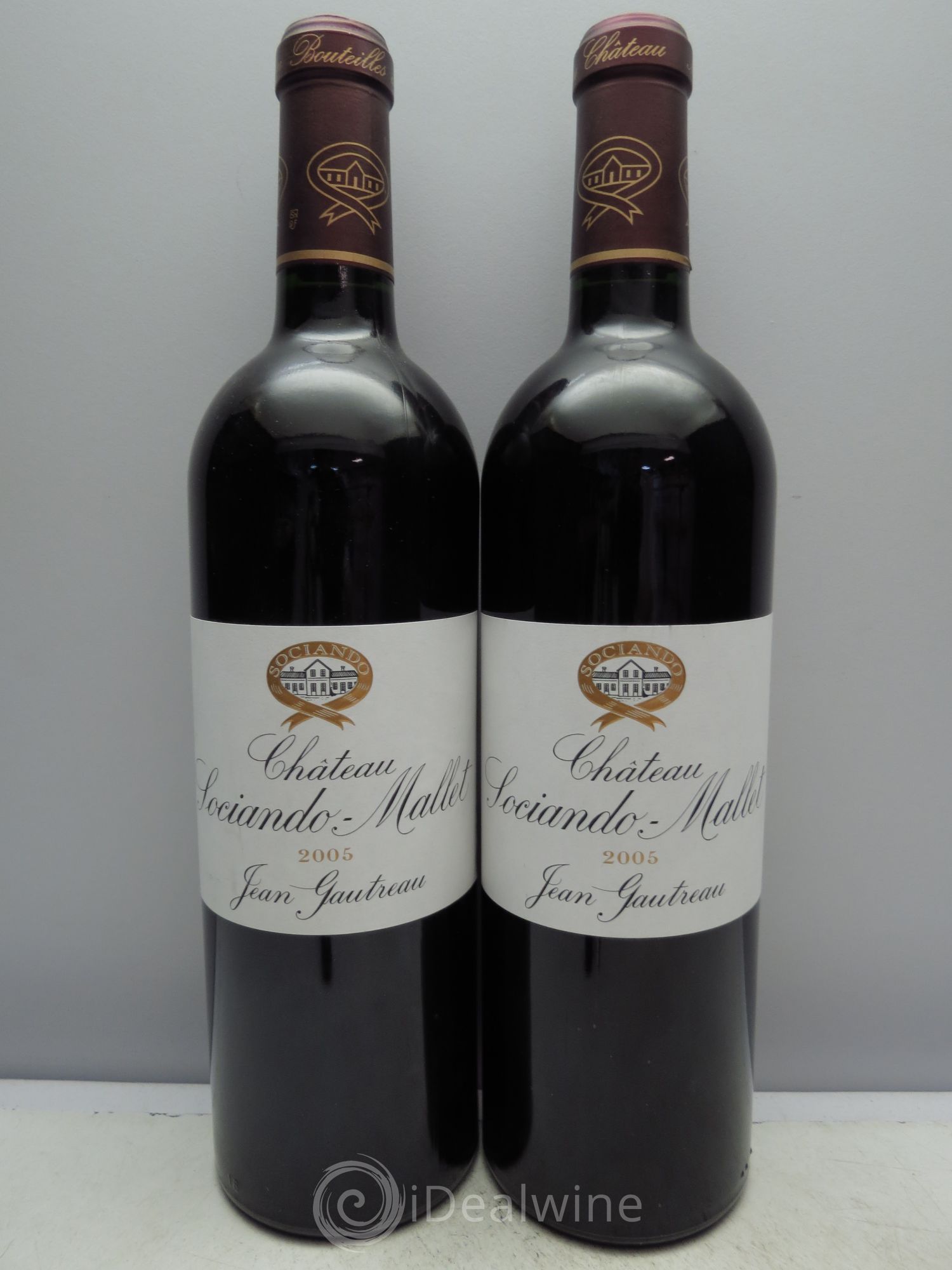 Château Sociando Mallet 2005 - Lot de 2 bouteilles - 0