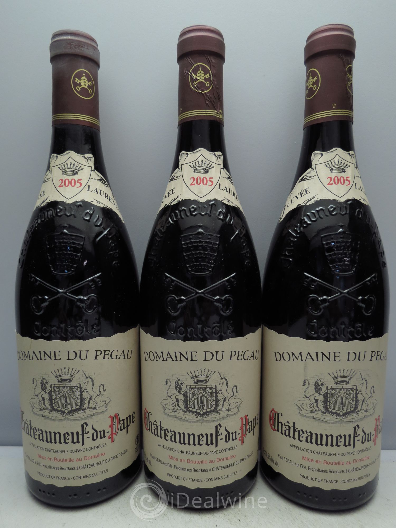 Châteauneuf-du-Pape Domaine du Pégau Cuvée Laurence Paul et Laurence Féraud 2005 - Lot de 3 bouteilles - 0