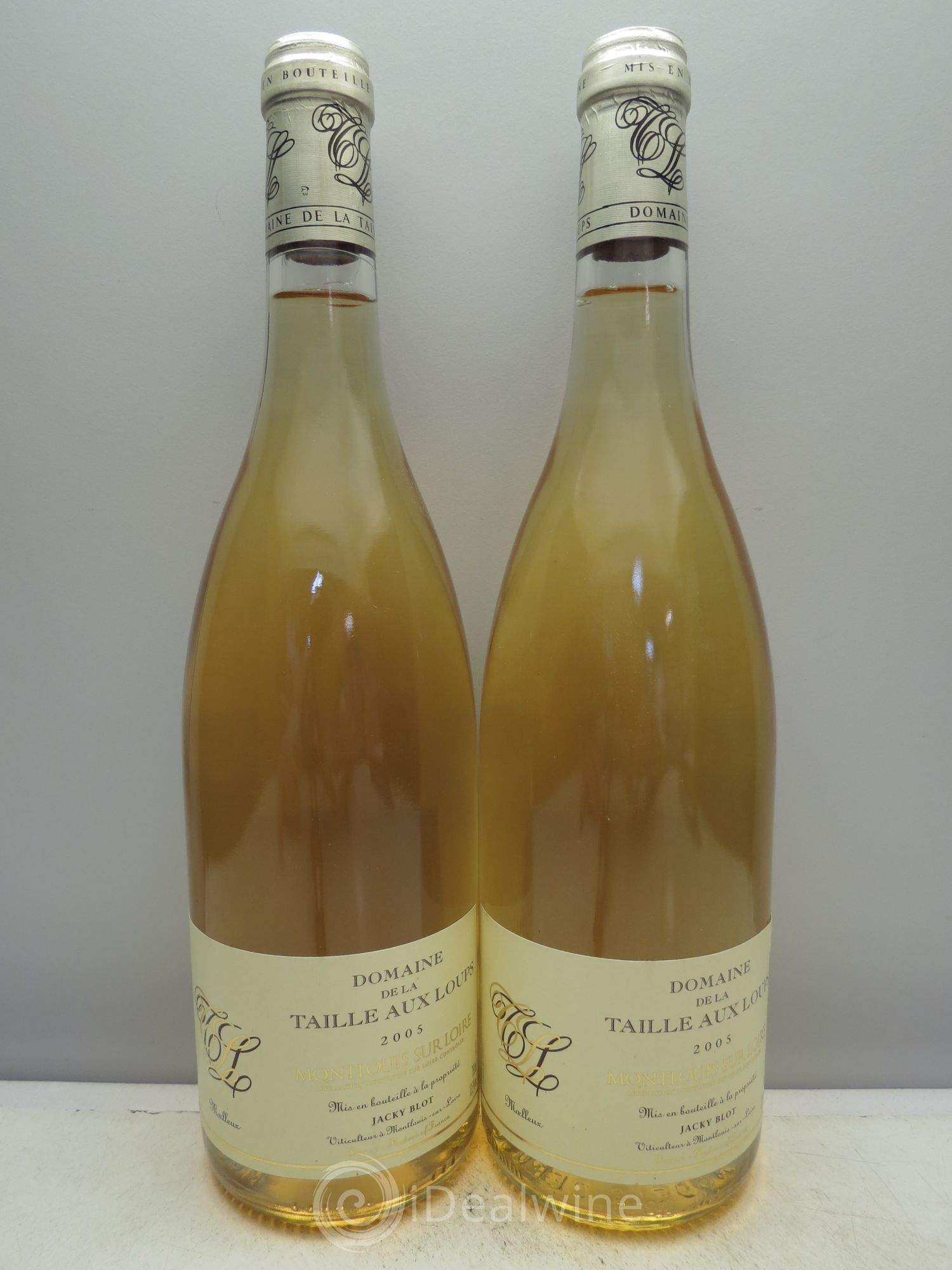 Montlouis-sur-Loire Moelleux La Taille aux Loups - Jacky Blot 2005 - Lotto di 2 bottiglie - 0