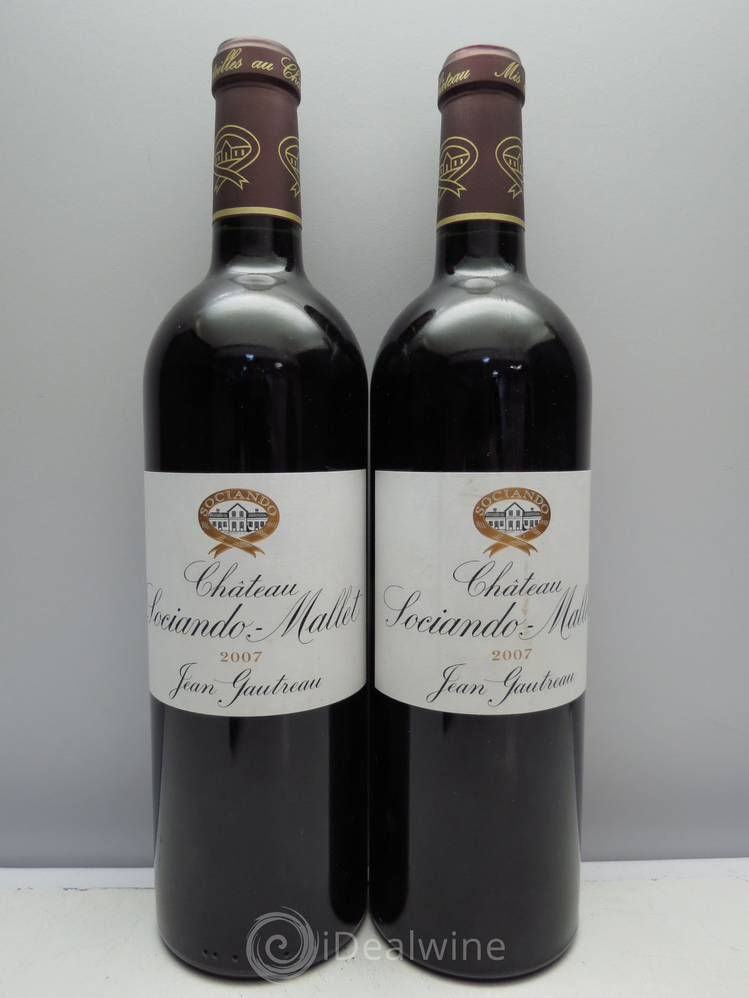 Château Sociando Mallet 2007 - Lot de 2 bouteilles - 0