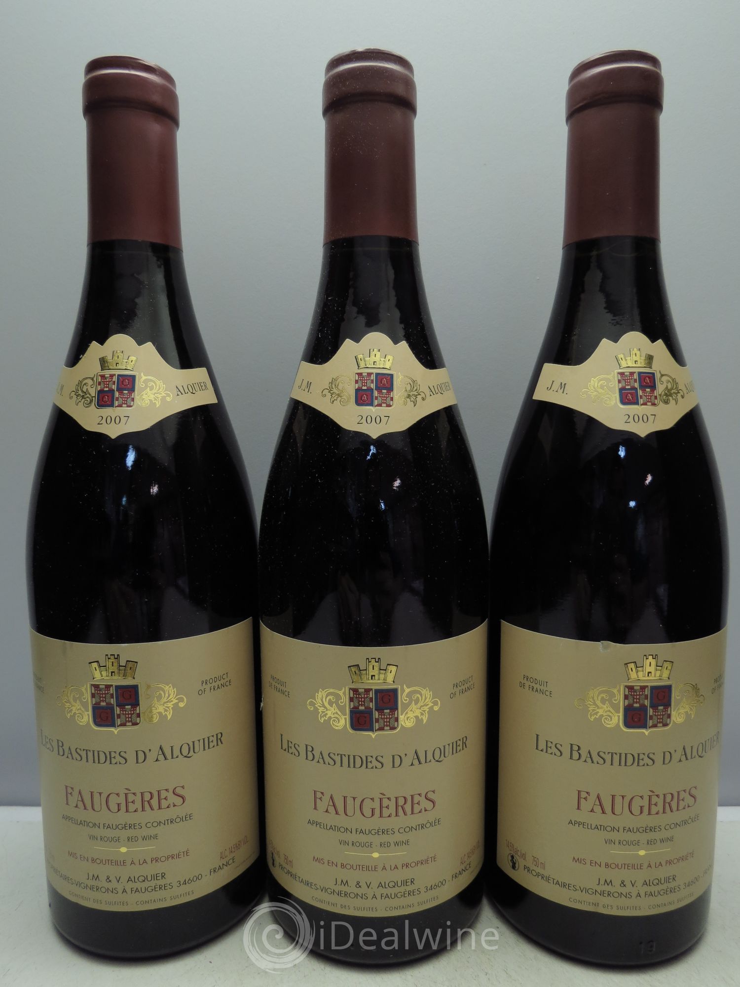 Faugères Domaine Jean-Michel Alquier Les Bastides d'Alquier 2007 - Lot de 3 bouteilles - 0