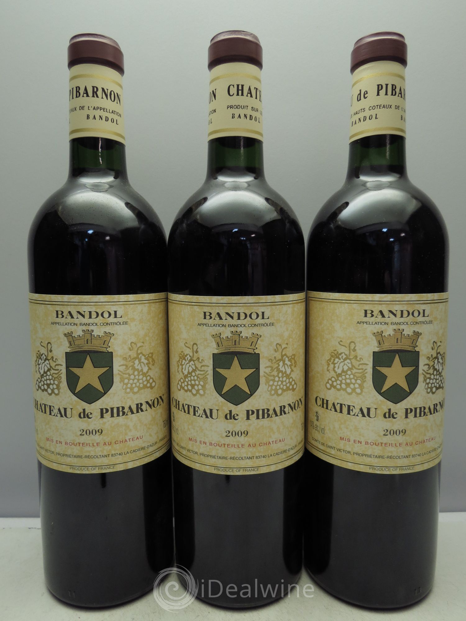 Bandol Château de Pibarnon Comte de Saint-Victor 2009 - Lot de 3 bouteilles - 0