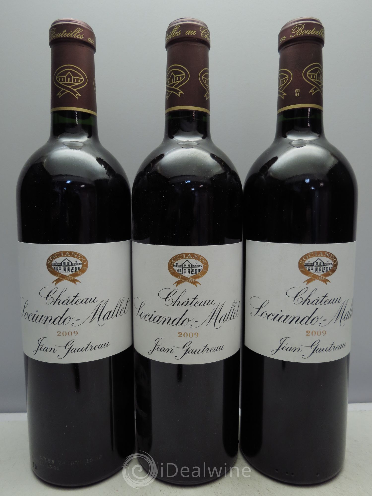 Château Sociando Mallet 2009 - Lot de 3 bouteilles - 0