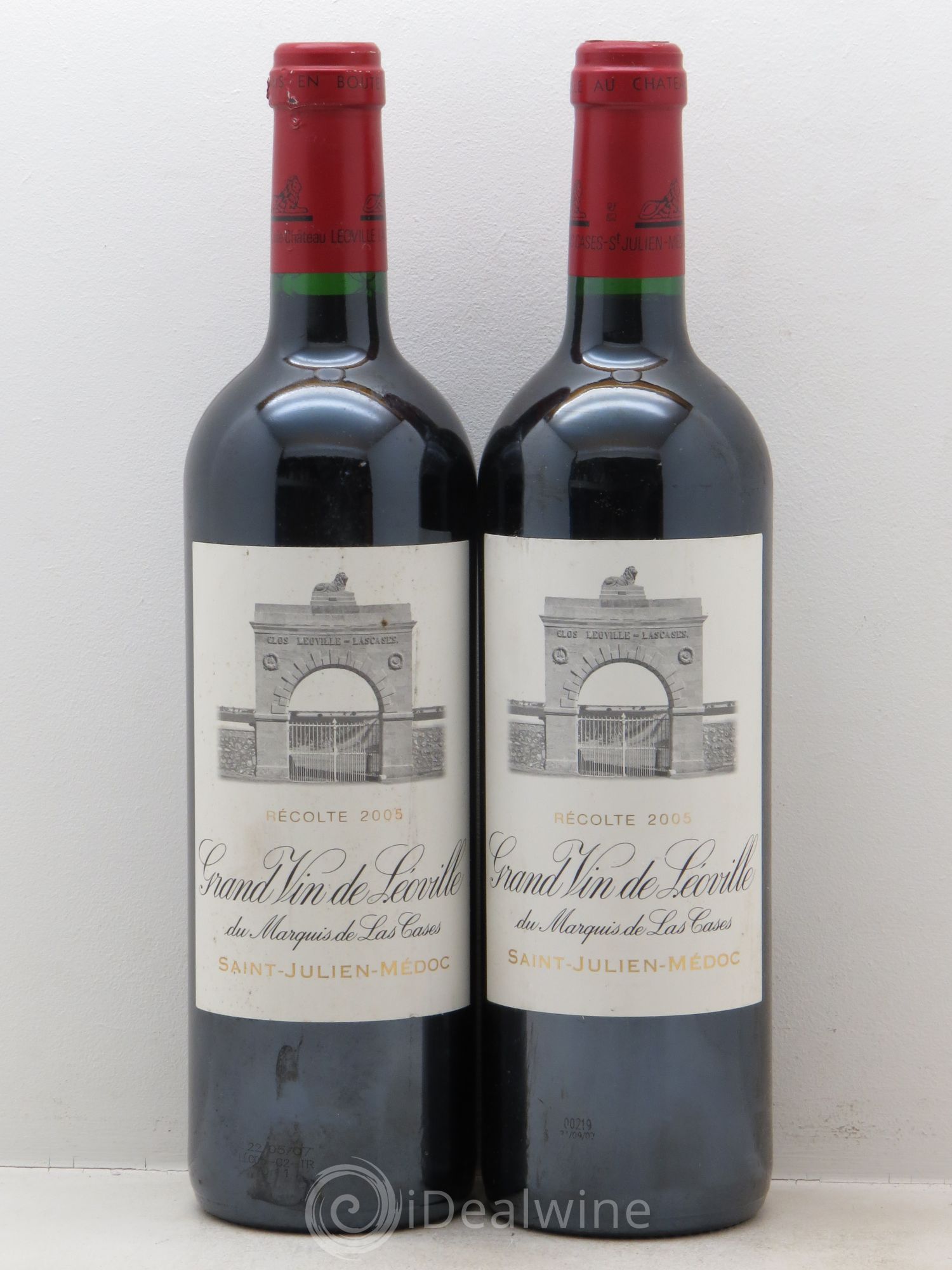 Château Léoville Las Cases 2ème Grand Cru Classé Ne pas remettre au client - annulation 2005 - Lot de 2 bouteilles - 0