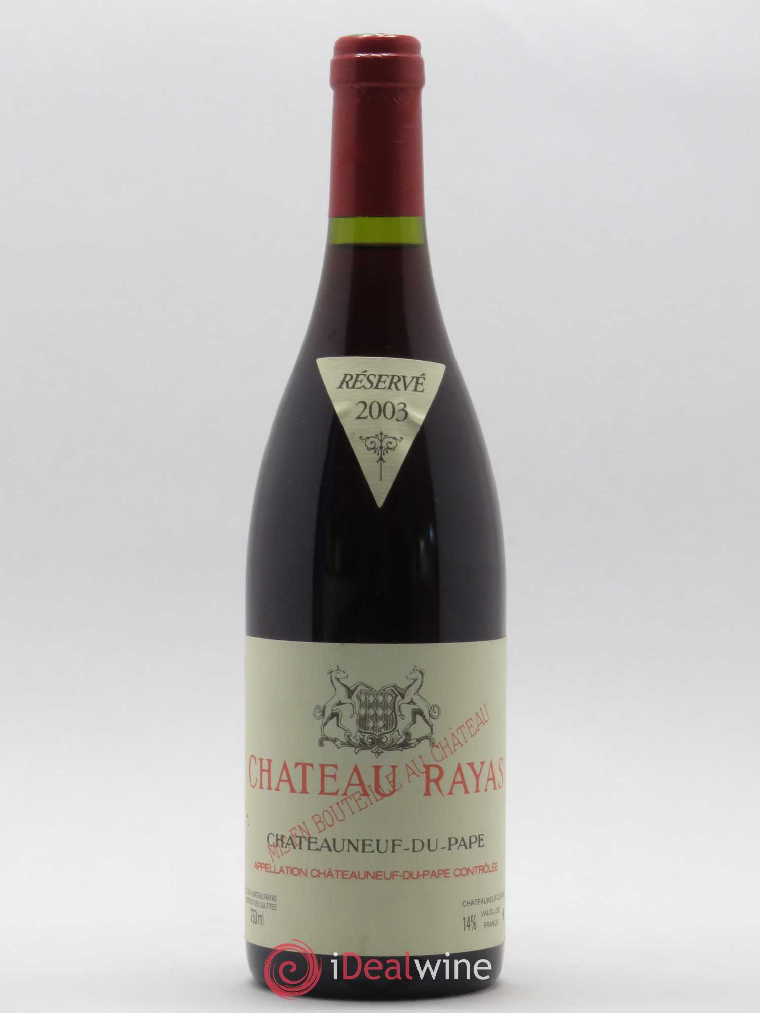 Châteauneuf-du-Pape Château Rayas Emmanuel Reynaud 2003 - Lot de 1 bouteille - 0