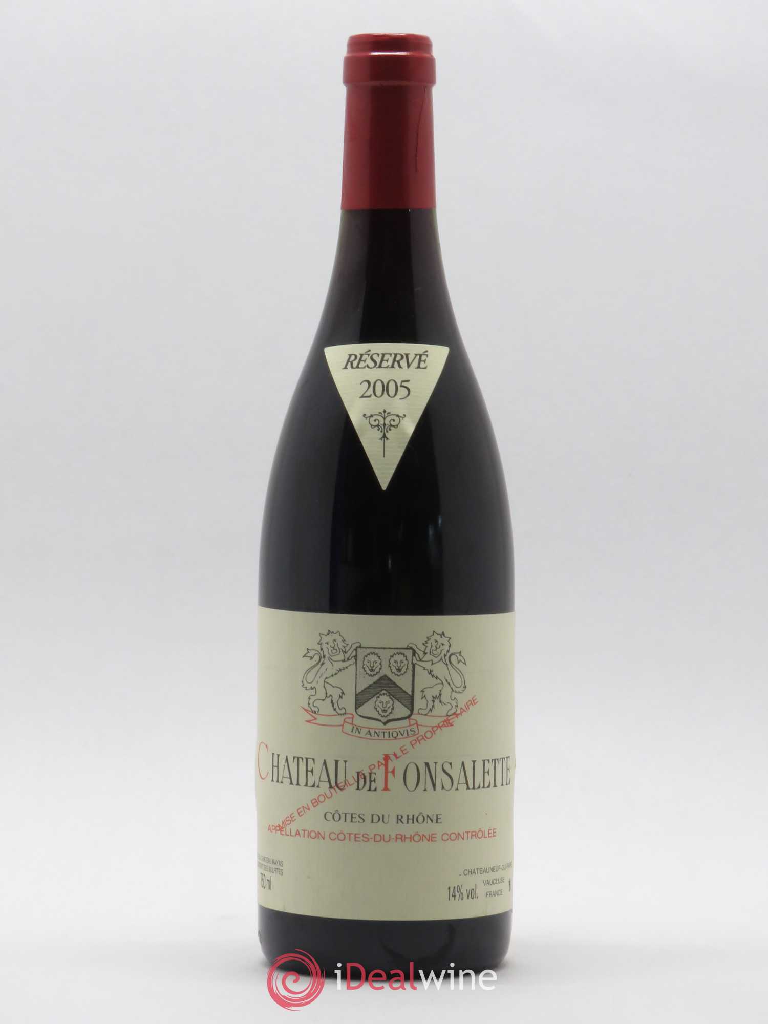 Côtes-du-Rhône Château de Fonsalette Emmanuel Reynaud 2005 - Lot de 1 bouteille - 0