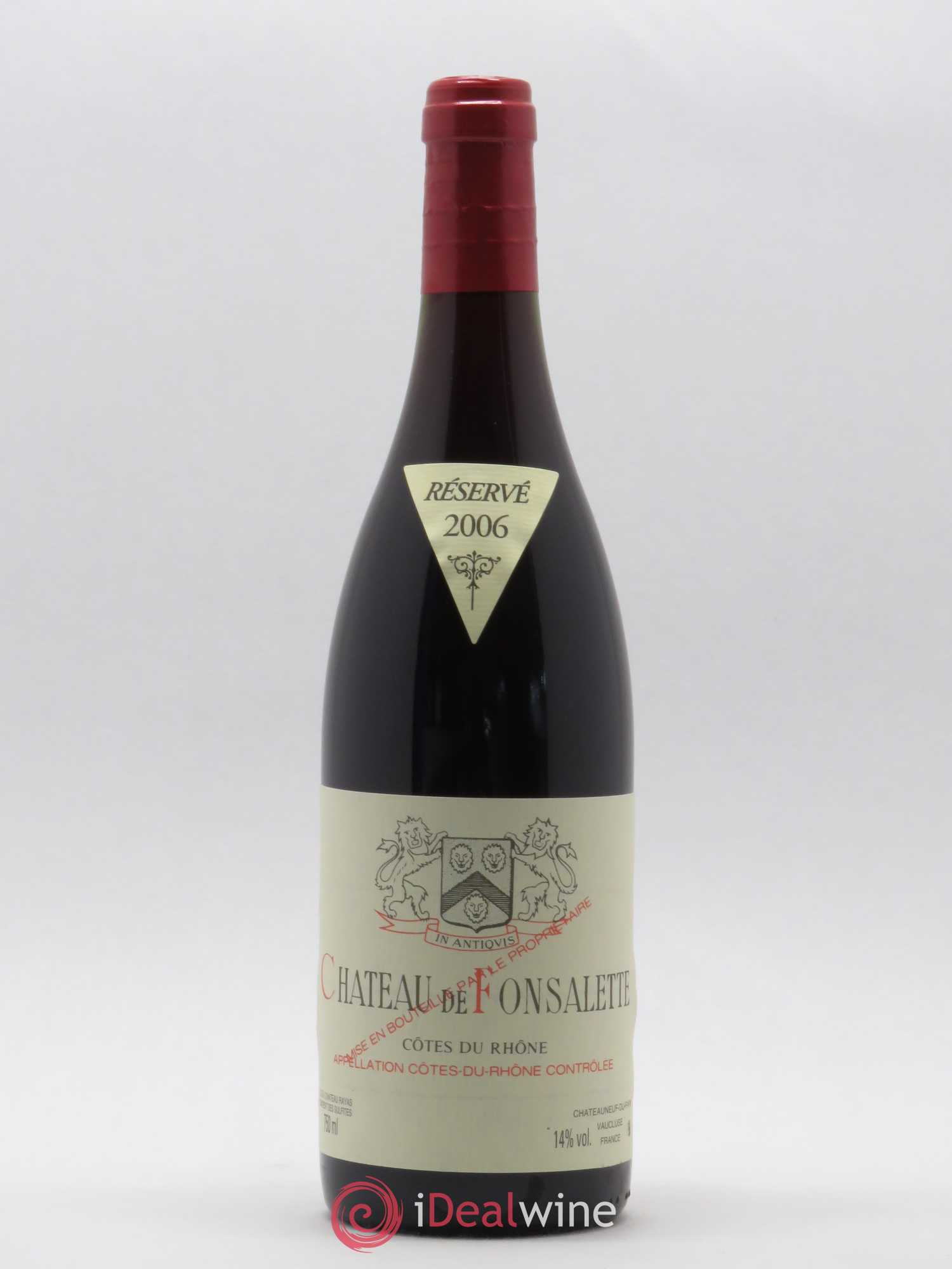 Côtes-du-Rhône Château de Fonsalette Emmanuel Reynaud 2006 - Lot de 1 bouteille - 0