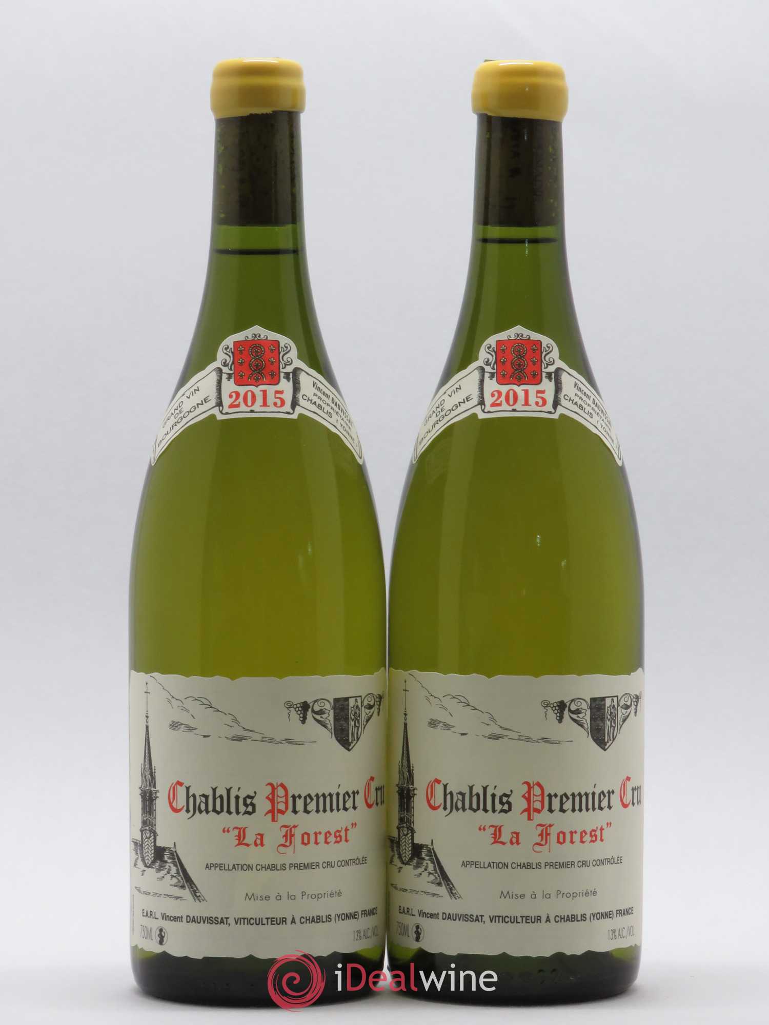 Chablis 1er Cru La Forest Vincent Dauvissat (Domaine) 2015 - Lot de 2 bouteilles - 0