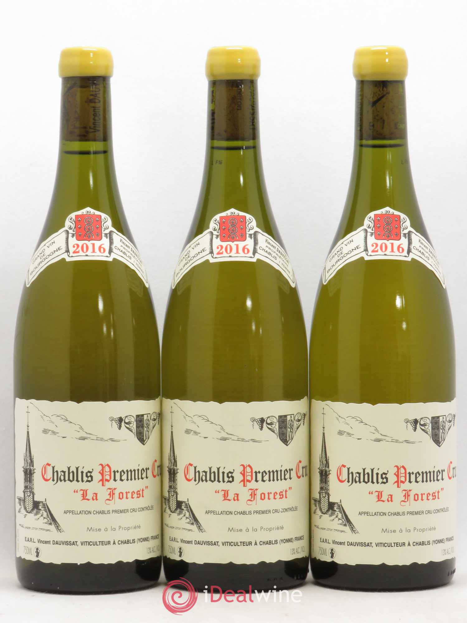 Chablis 1er Cru La Forest Vincent Dauvissat (Domaine) 2016 - Lot de 3 bouteilles - 0