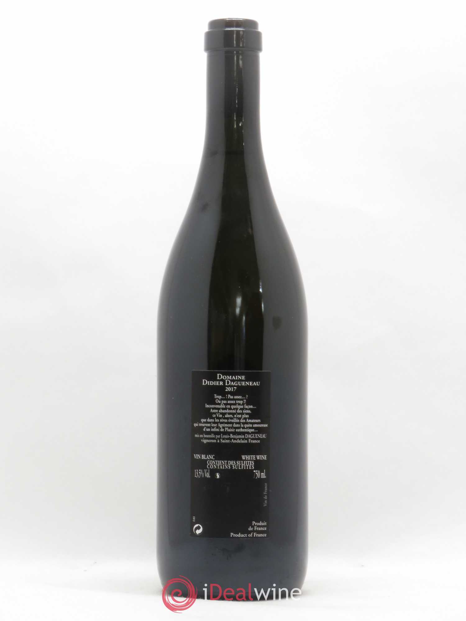 Vin de France (anciennement Pouilly-Fumé) Silex Dagueneau (Domaine Didier - Louis-Benjamin) 2017 - Lot de 1 bouteille - 1