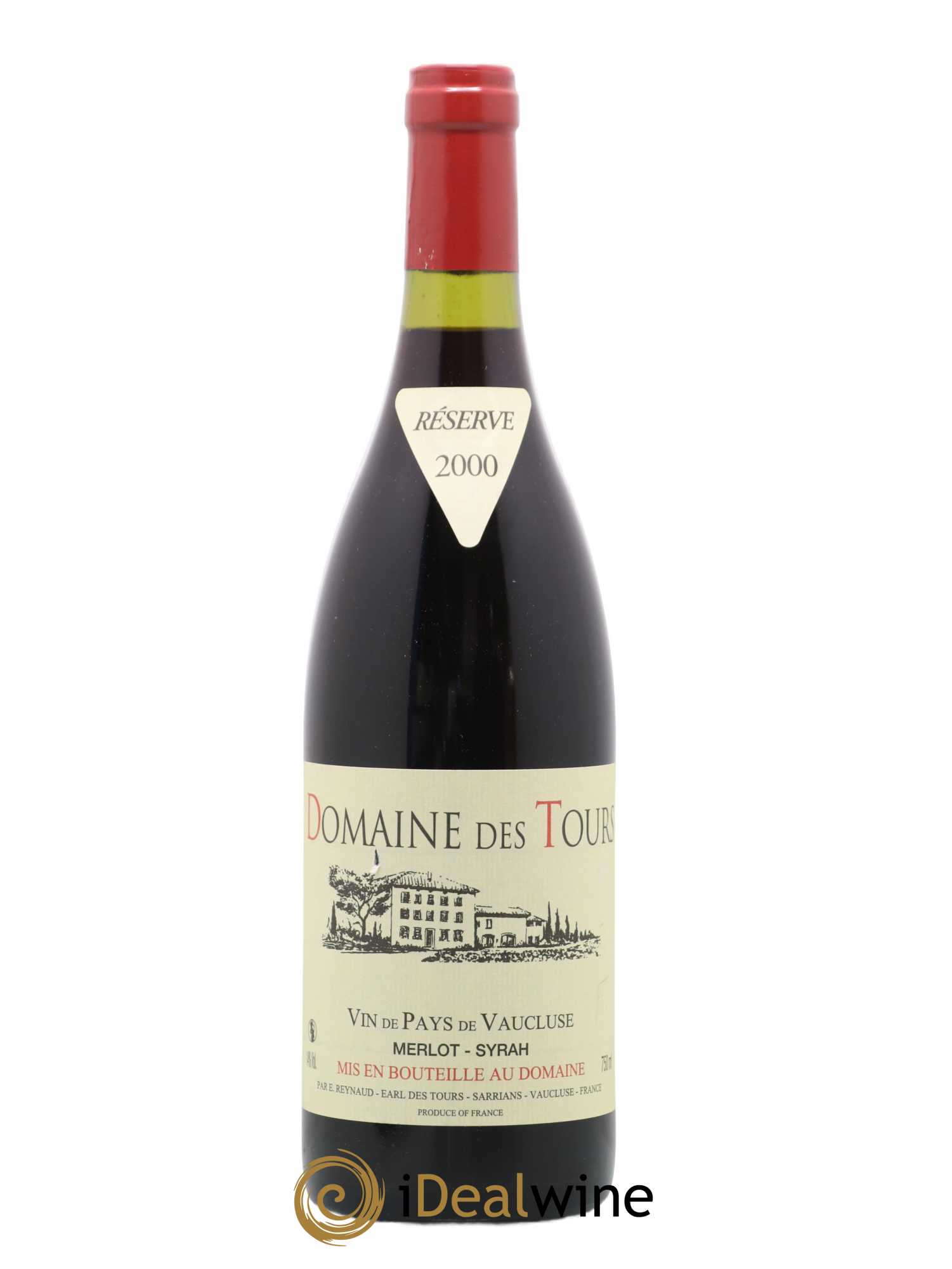 Vaucluse Domaine des Tours Merlot-Syrah Emmanuel Reynaud 2000 - Lot de 1 bouteille - 0