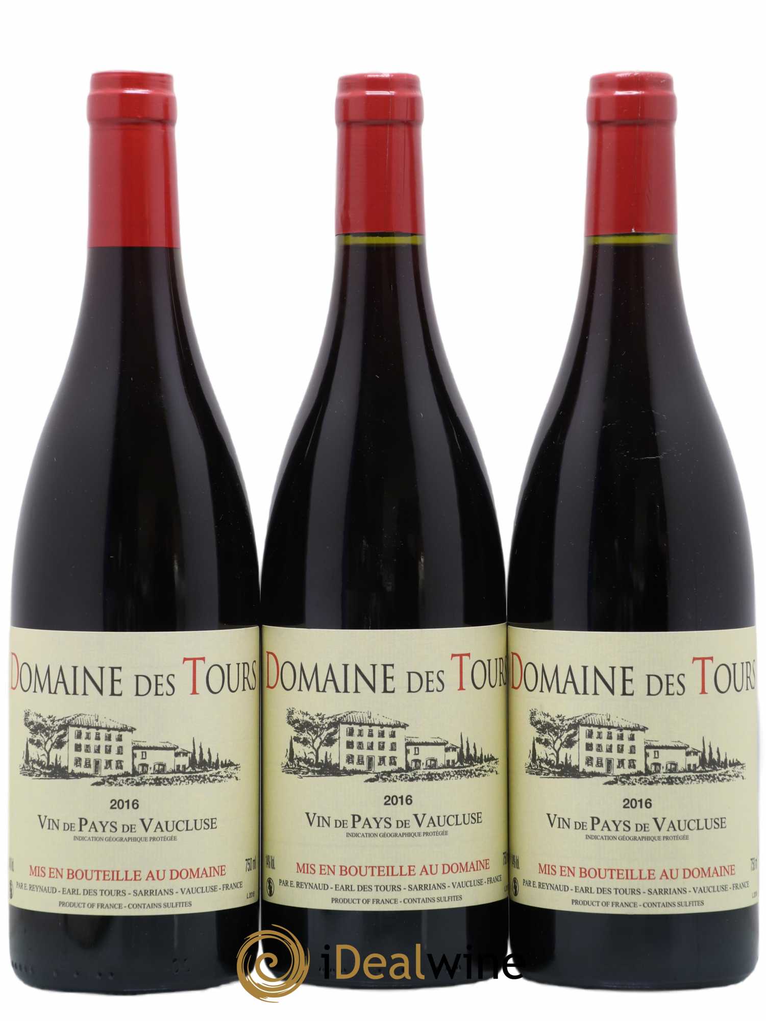 Vaucluse (Vin de Pays de Vaucluse) Domaine des Tours Emmanuel Reynaud 2016 - Lot de 3 bouteilles - 0