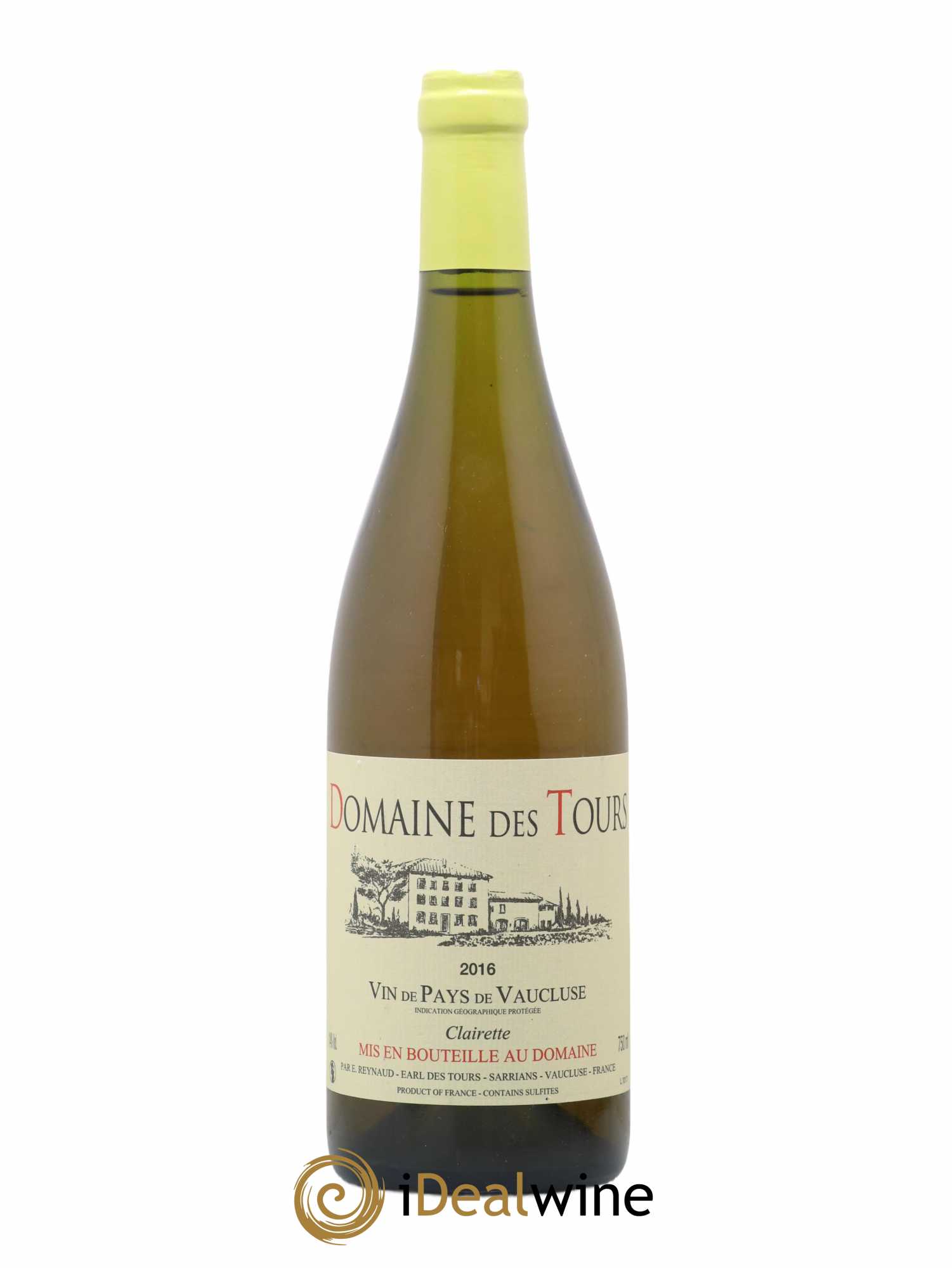 Vaucluse (Vin de Pays de Vaucluse) Domaine des Tours Emmanuel Reynaud Clairette 2016 - Lot de 1 bouteille - 0
