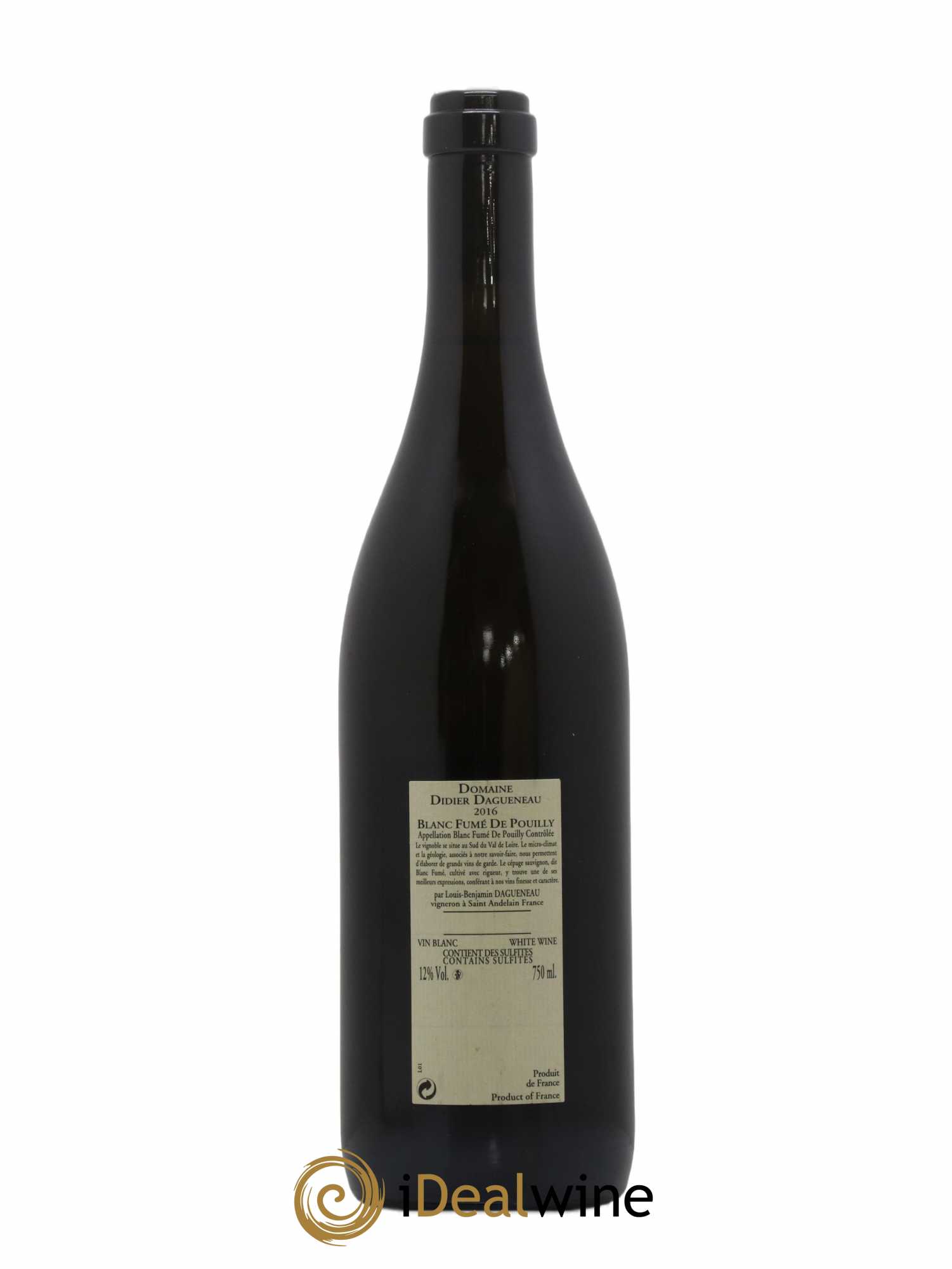 Pouilly-Fumé Blanc Fumé de Pouilly Dagueneau (Domaine Didier - Louis-Benjamin) 2016 - Lot de 1 bouteille - 1