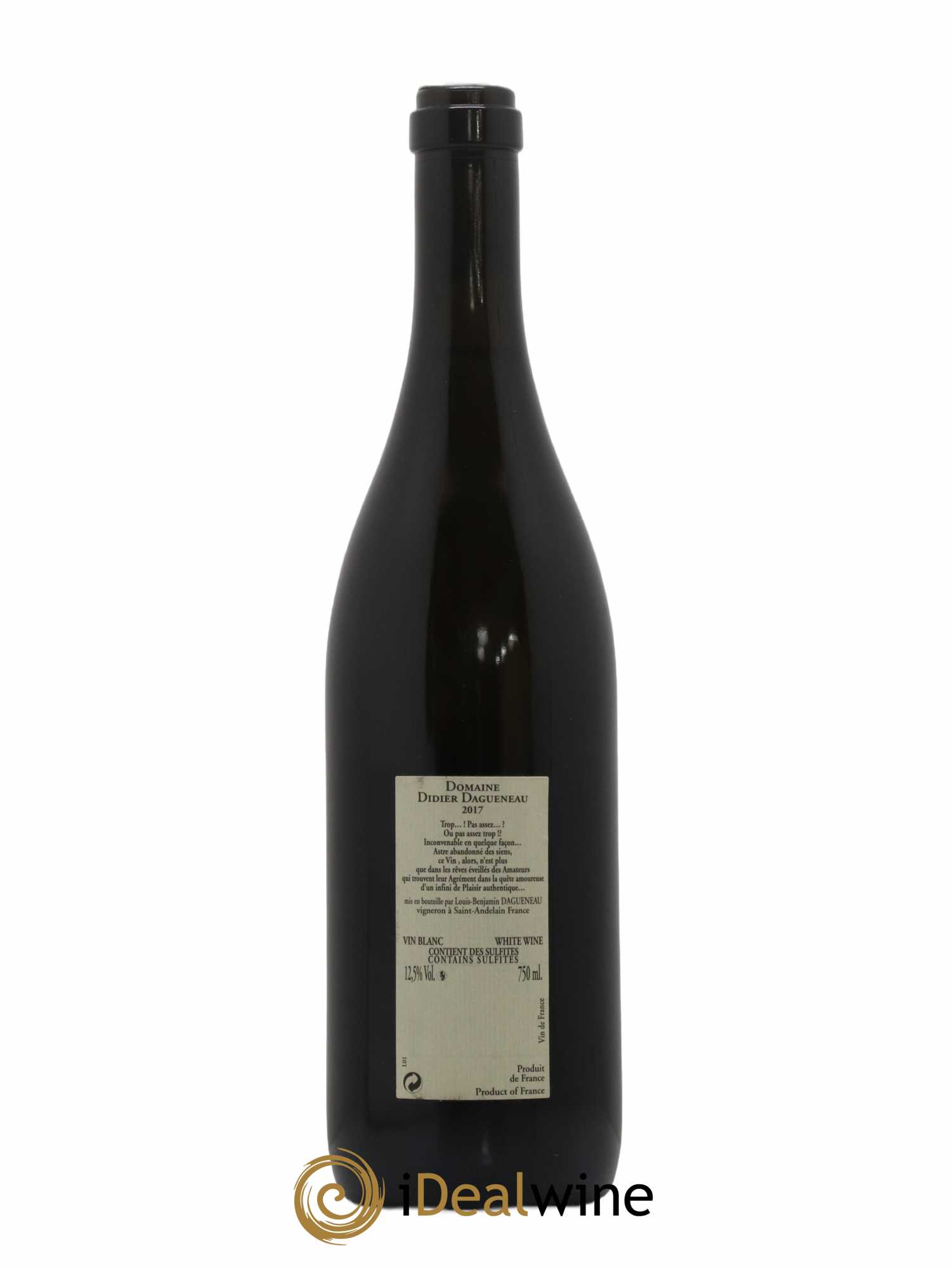 Vin de France Blanc Fumé Dagueneau (Domaine Didier - Louis-Benjamin) 2017 - Posten von 1 Flasche - 1