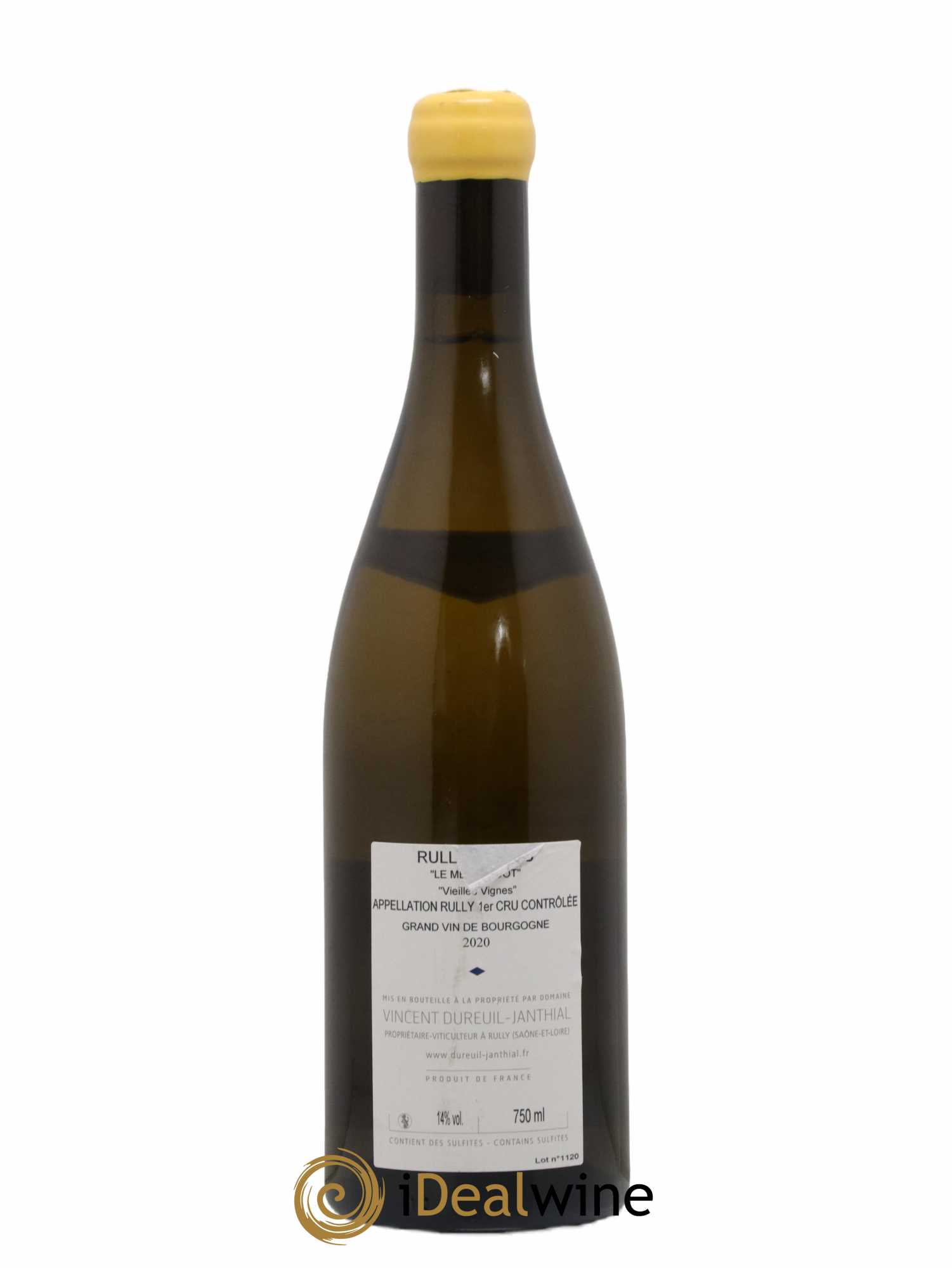 Rully 1er Cru Le Meix Cadot Vieilles Vignes Vincent Dureuil-Janthial 2020 - Lot de 1 bouteille - 1
