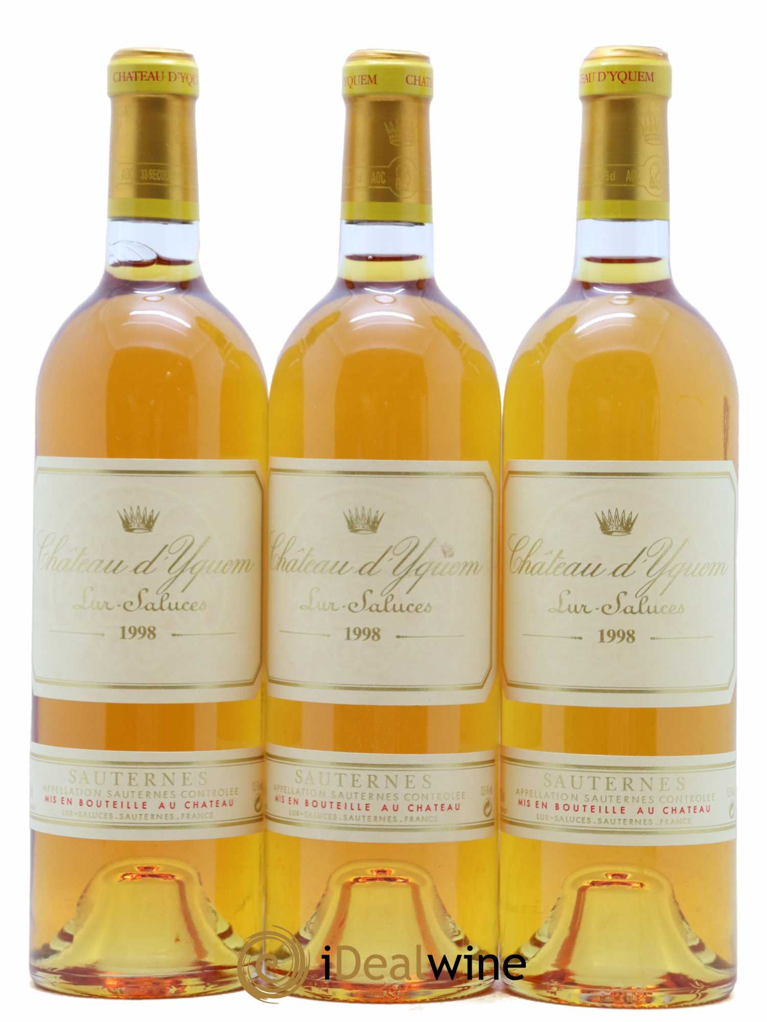 Château d' Yquem 1er Cru Classé Supérieur 1998 - Lotto di 3 bottiglie - 0