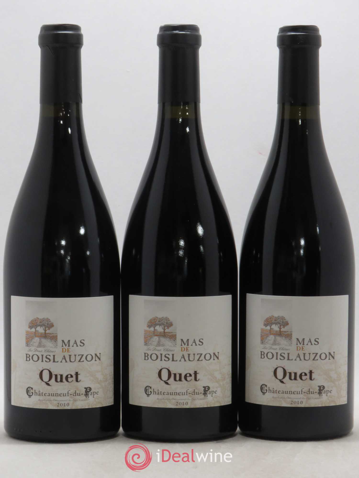 Châteauneuf-du-Pape Mas de Boislauzon Cuvée du Quet Christine et Daniel Chaussy 2010 - Lot de 3 bouteilles - 0