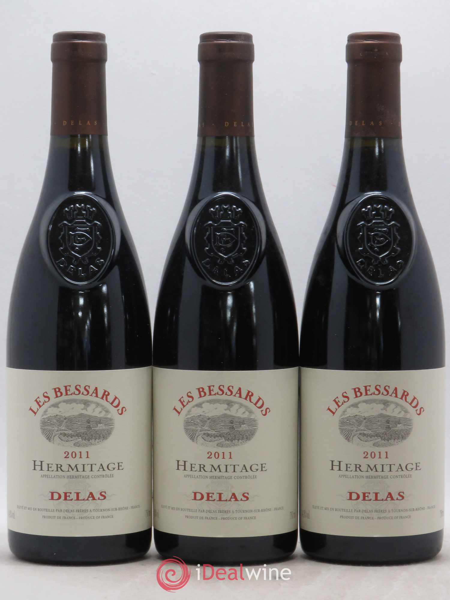 Hermitage Les Bessards Delas Frères 2011 - Lot de 3 bouteilles - 0