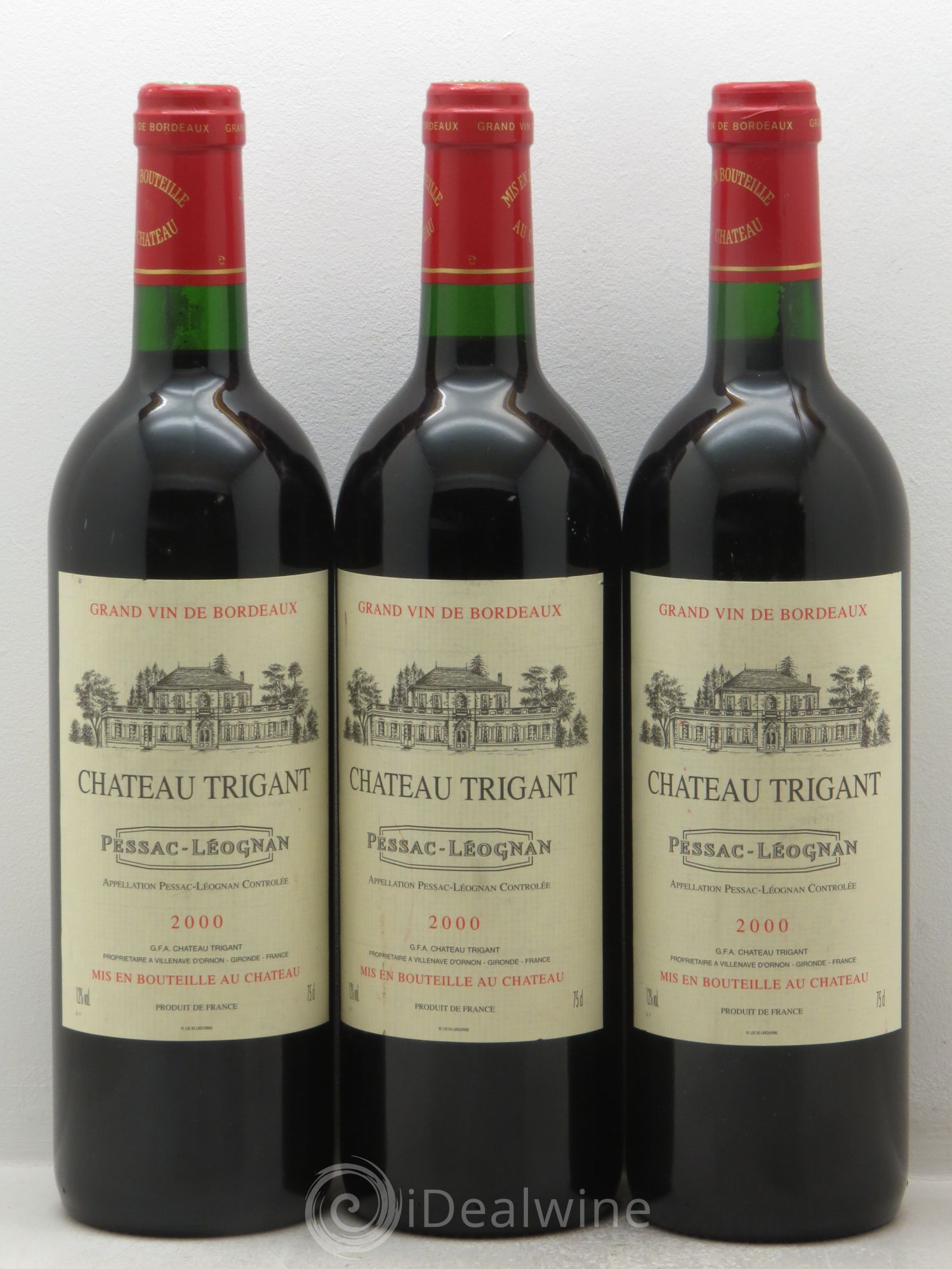 Pessac-Léognan Château Trigant 2000 - Lot de 3 bouteilles - 0