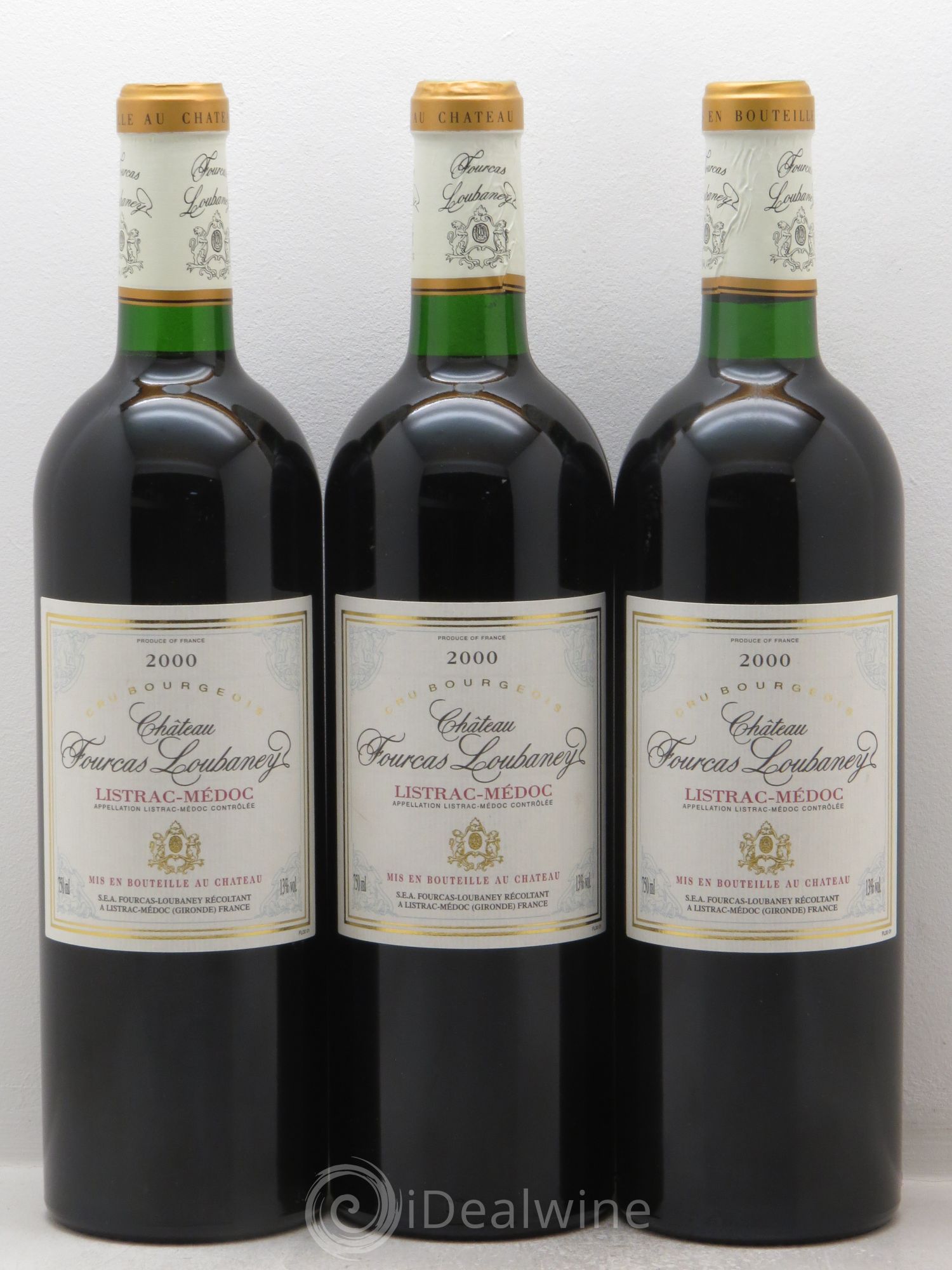 Château Fourcas Loubaney Cru Bourgeois (sans prix de réserve-no reserve) 2000 - Posten von 3 Flaschen - 0