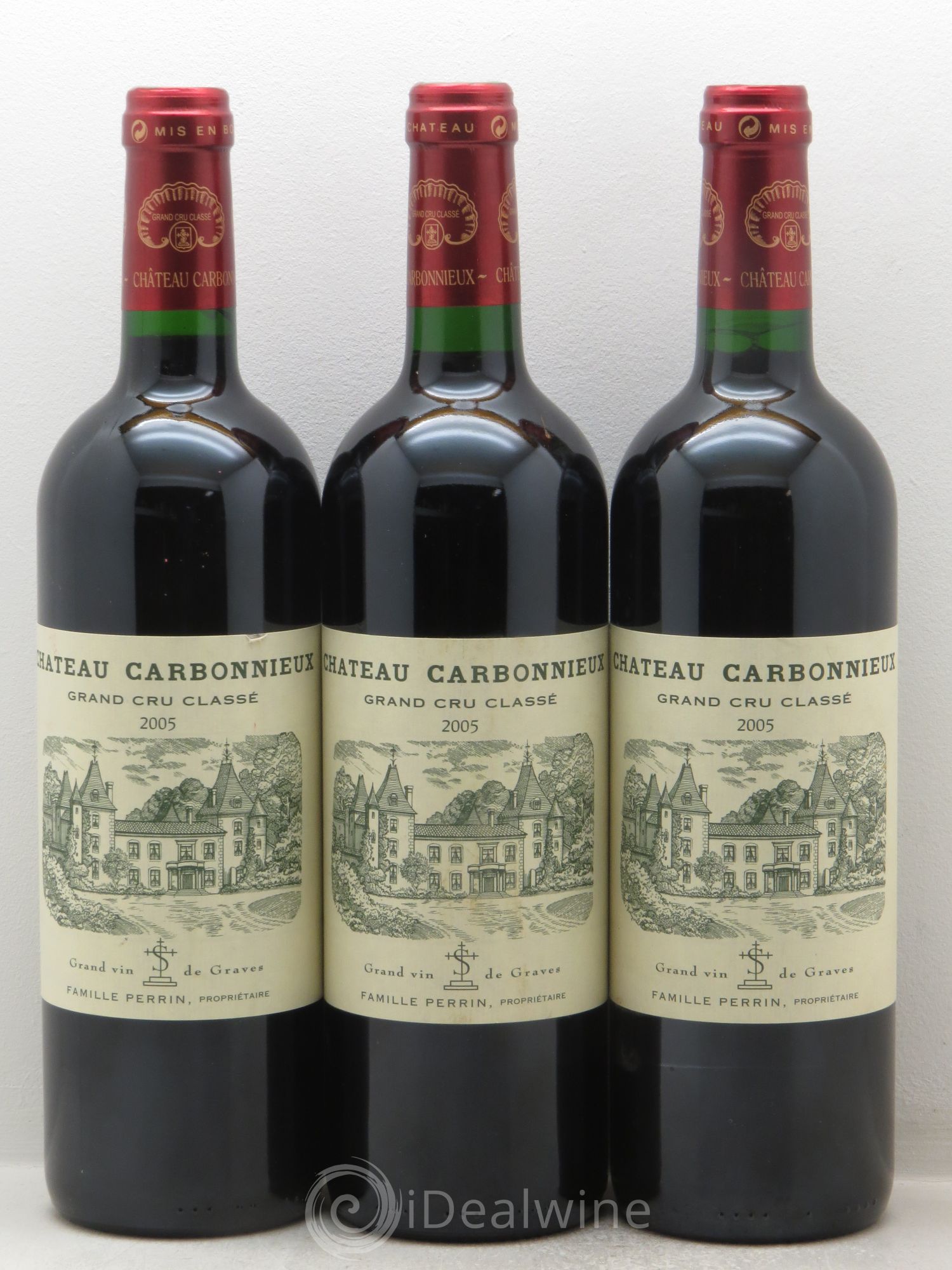 Château Carbonnieux Cru Classé de Graves 2005 - Lot de 3 bouteilles - 0