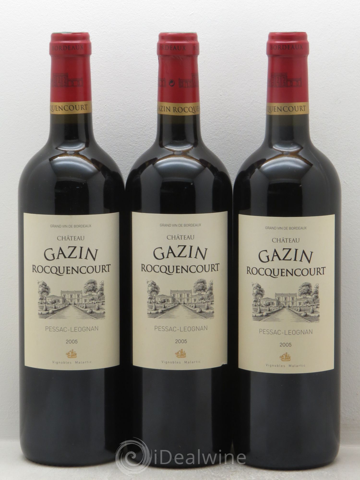 Pessac-Léognan Château Gazin Rocquencourt 2005 - Lot de 3 bouteilles - 0