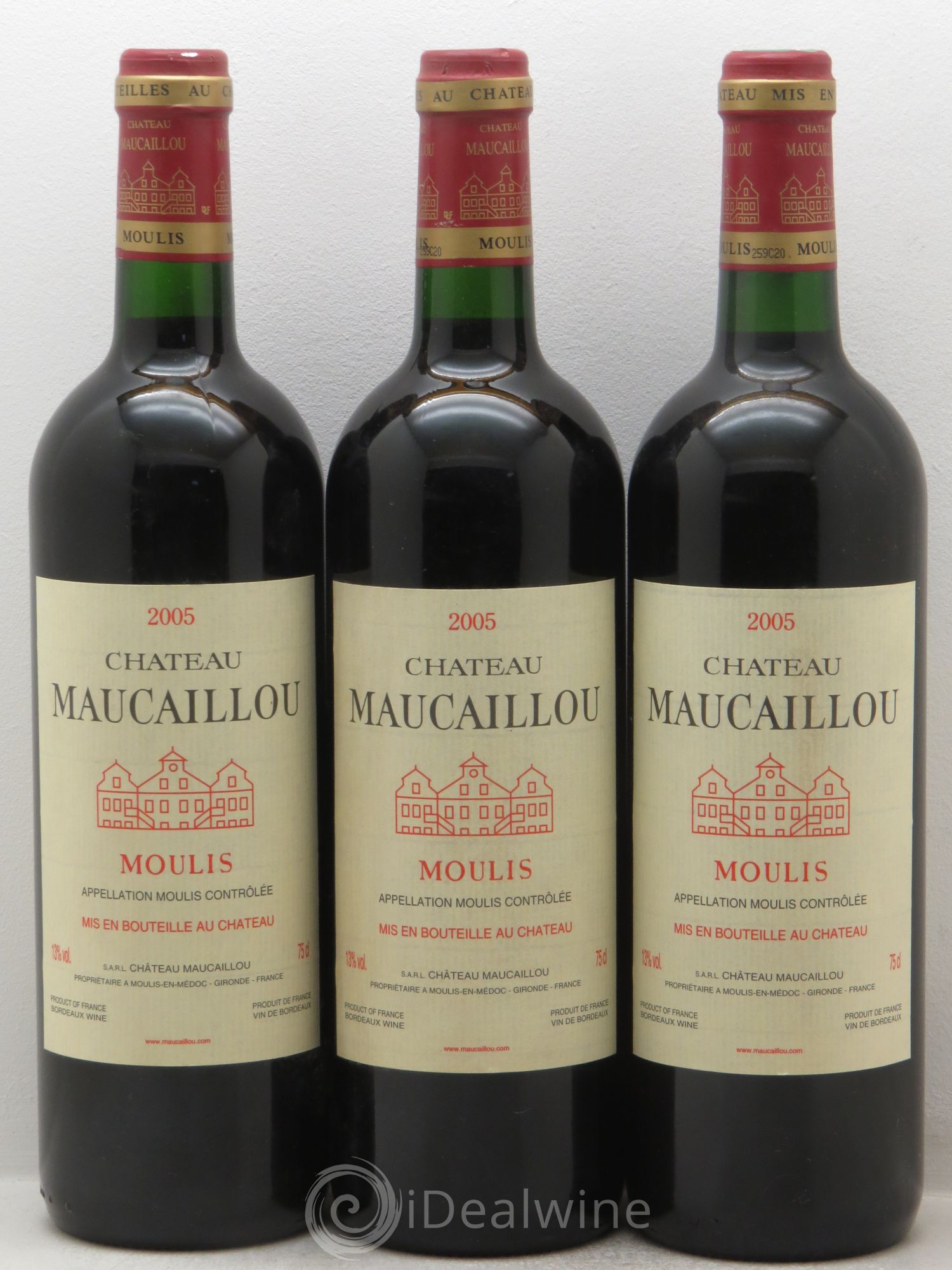 Château Maucaillou 2005 - Lot de 3 bouteilles - 0