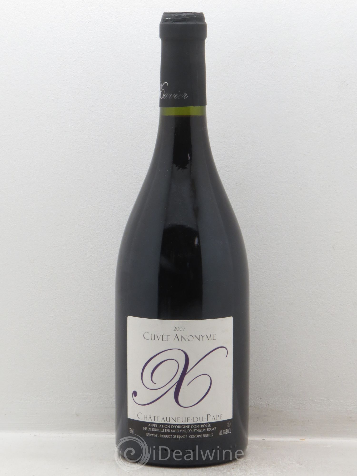 Châteauneuf-du-Pape Xavier Vins Cuvée Anonyme 2007 - Posten von 1 Flasche - 0