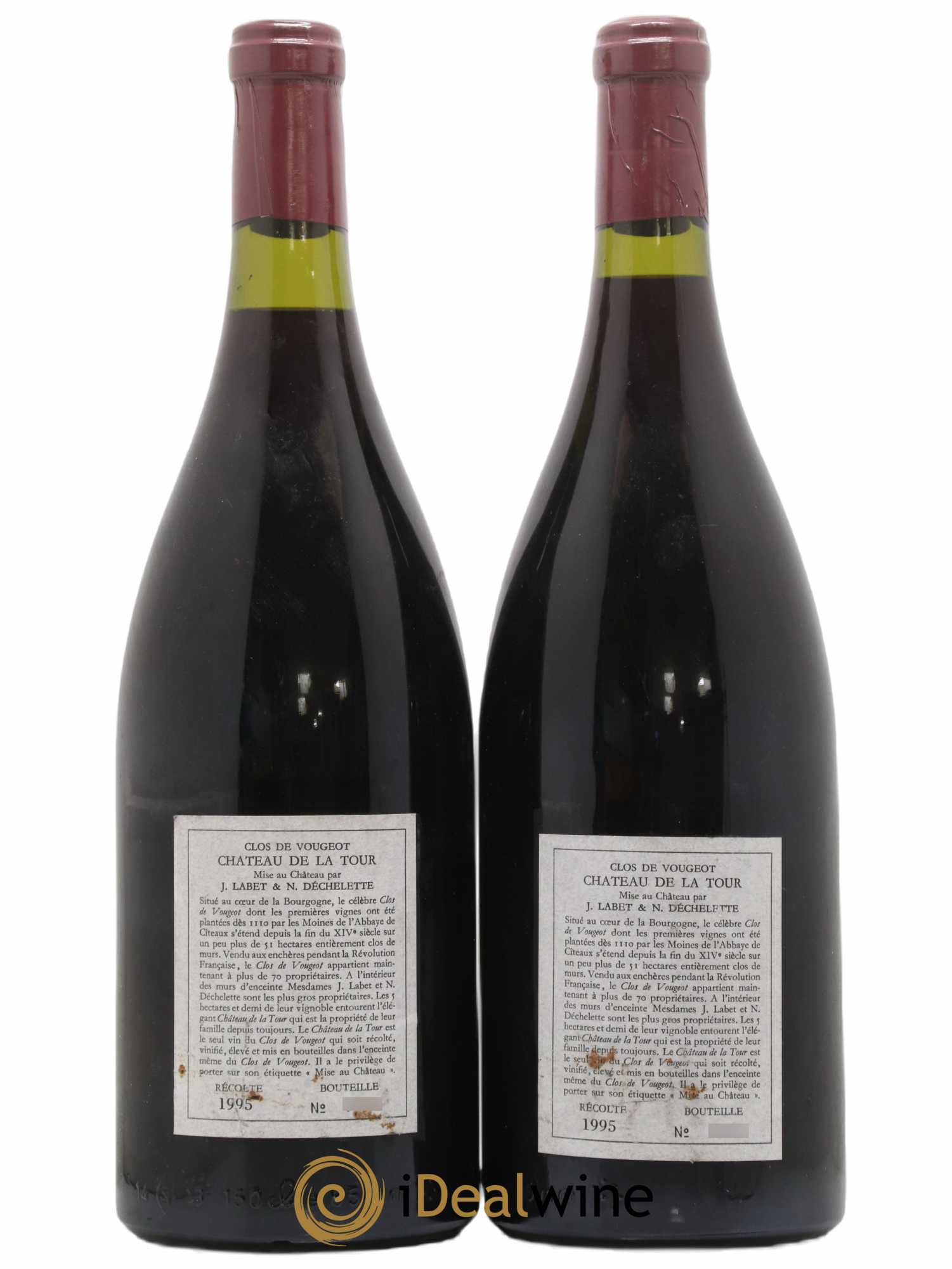 Clos de Vougeot Grand Cru Château de La Tour 1995 - Lot of 2 magnums - 1