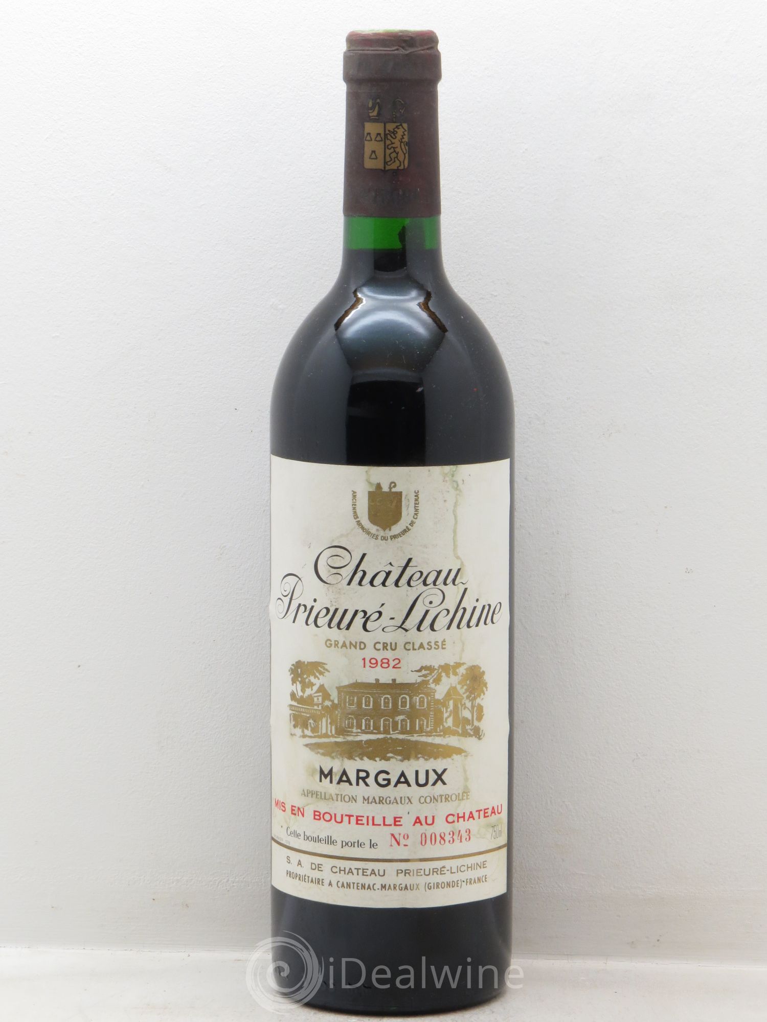 Château Prieuré Lichine 4ème Grand Cru Classé 1982 - Lot de 1 bouteille - 0