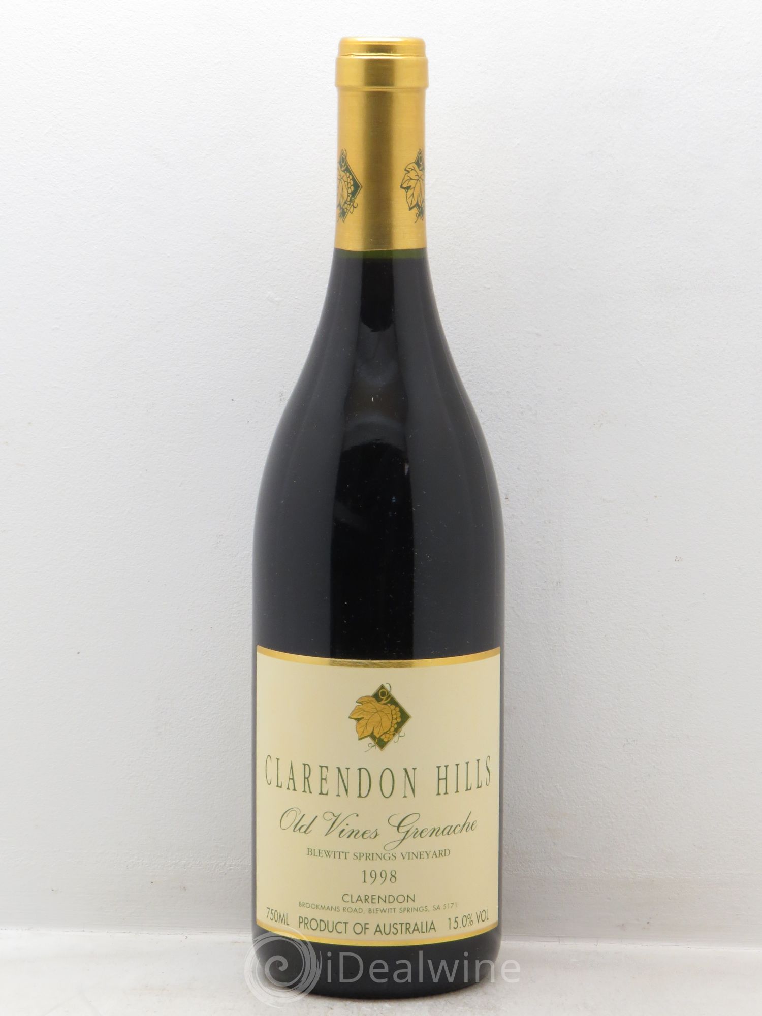 Australie Clarendon Hills "Old Vines Grenache" Blewitt Springs Wineyard 1998 - Posten von 1 Flasche - 0