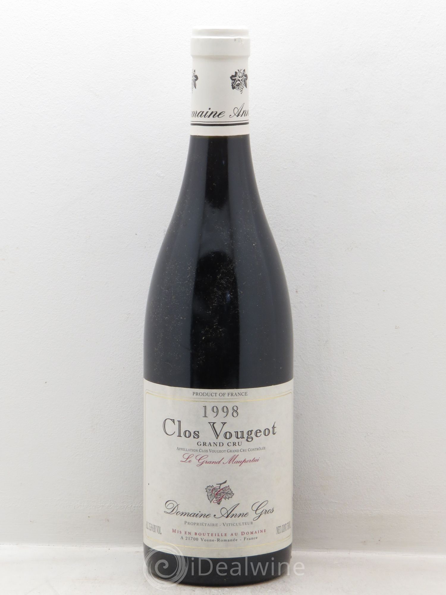 Clos de Vougeot Grand Cru Le Grand Maupertui Anne Gros 1998 - Lot de 1 bouteille - 0