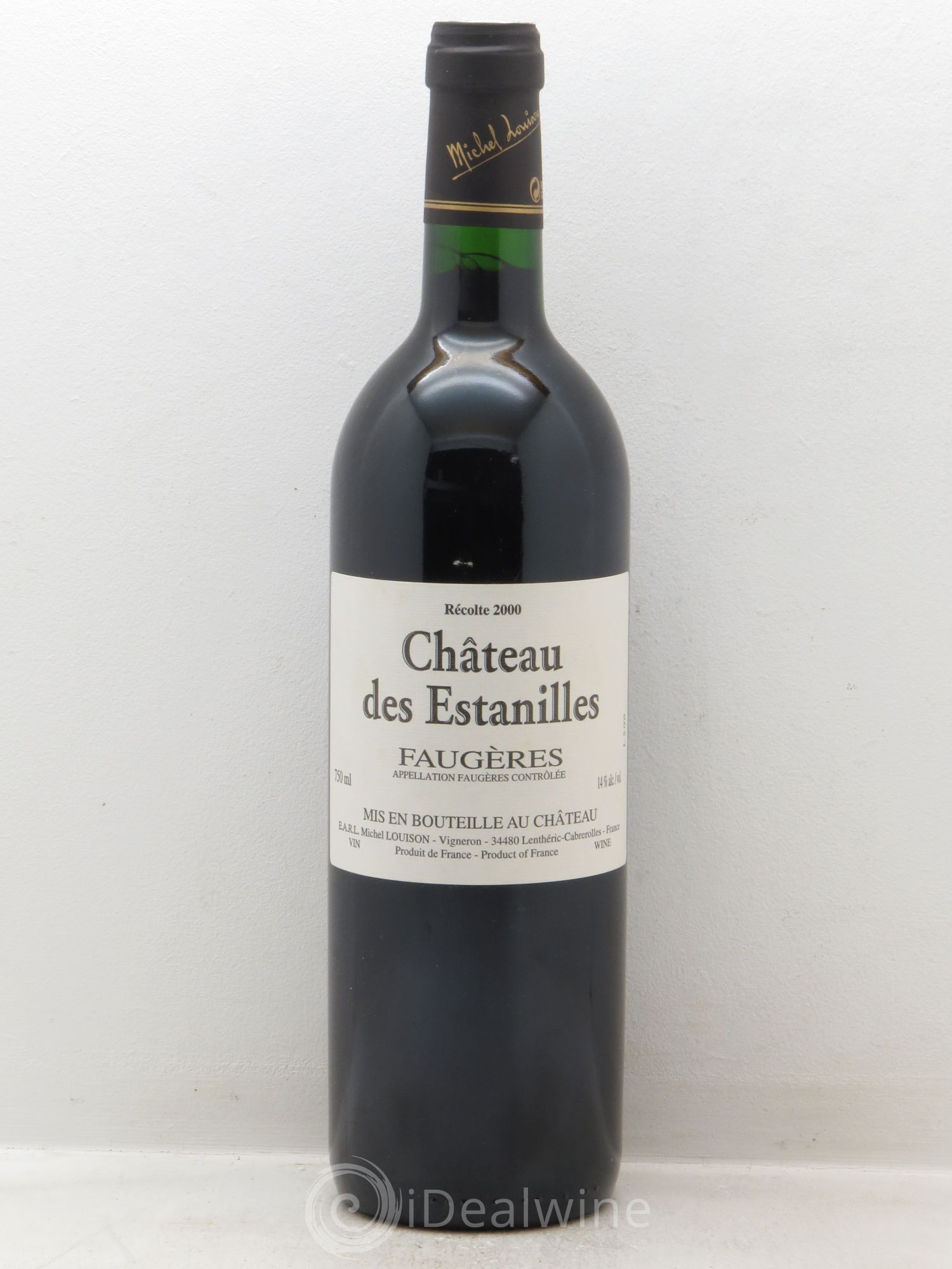 Faugères Château des Estanilles Tradition Michel Louison 2000 - Lot de 1 bouteille - 0
