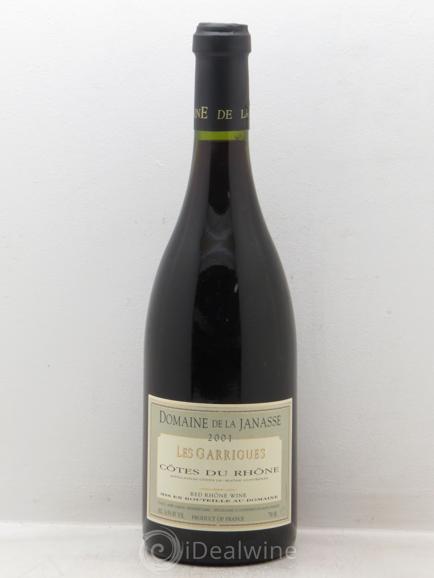 Côtes-du-Rhône La Janasse (Domaine de) Aimé Sabon "Garrigues" 2001 - Lot de 1 bouteille - 0