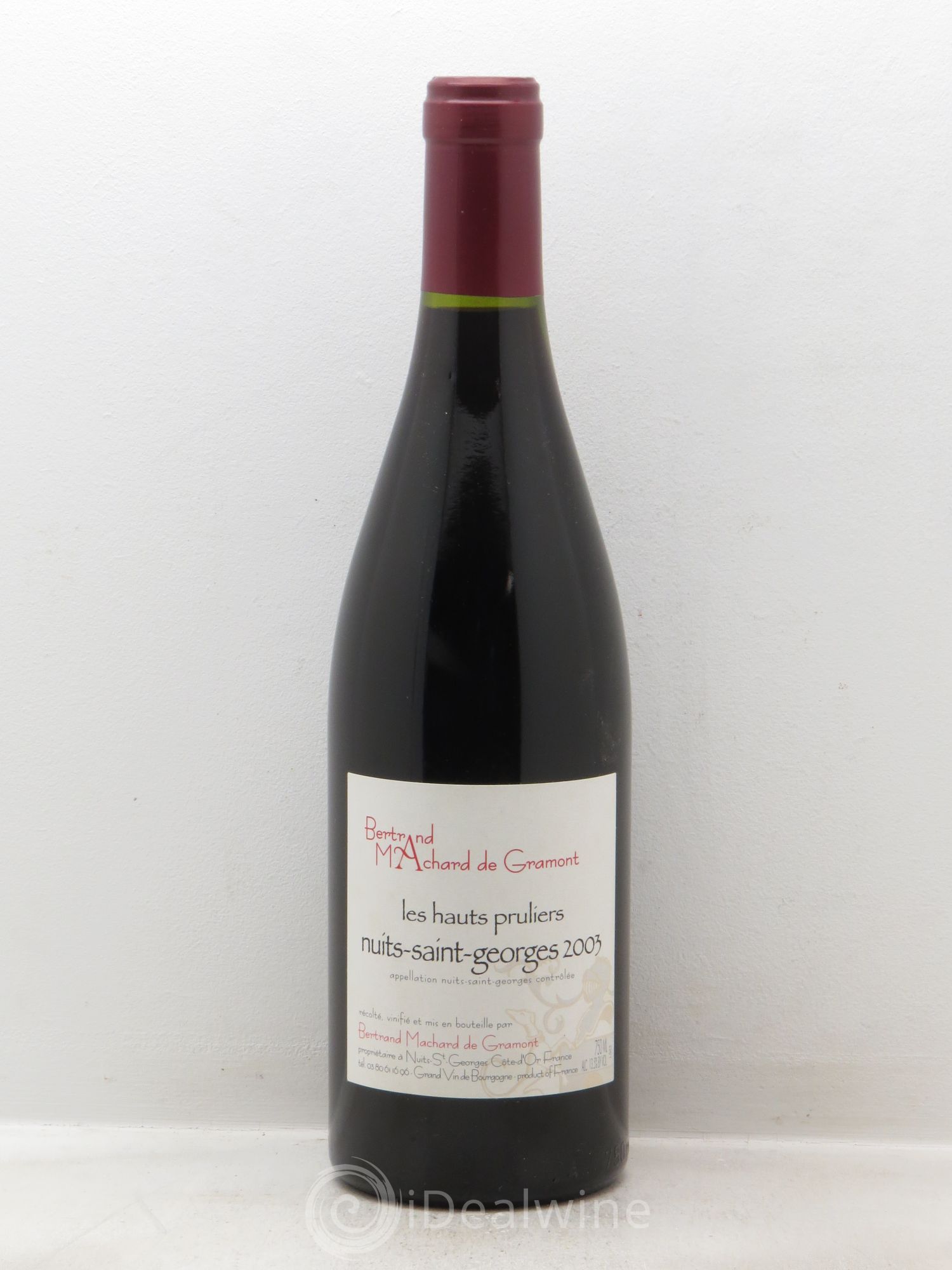 Nuits-Saint-Georges Les Hauts Pruliers Domaine Machard de Gramont 2003 - Posten von 1 Flasche - 0