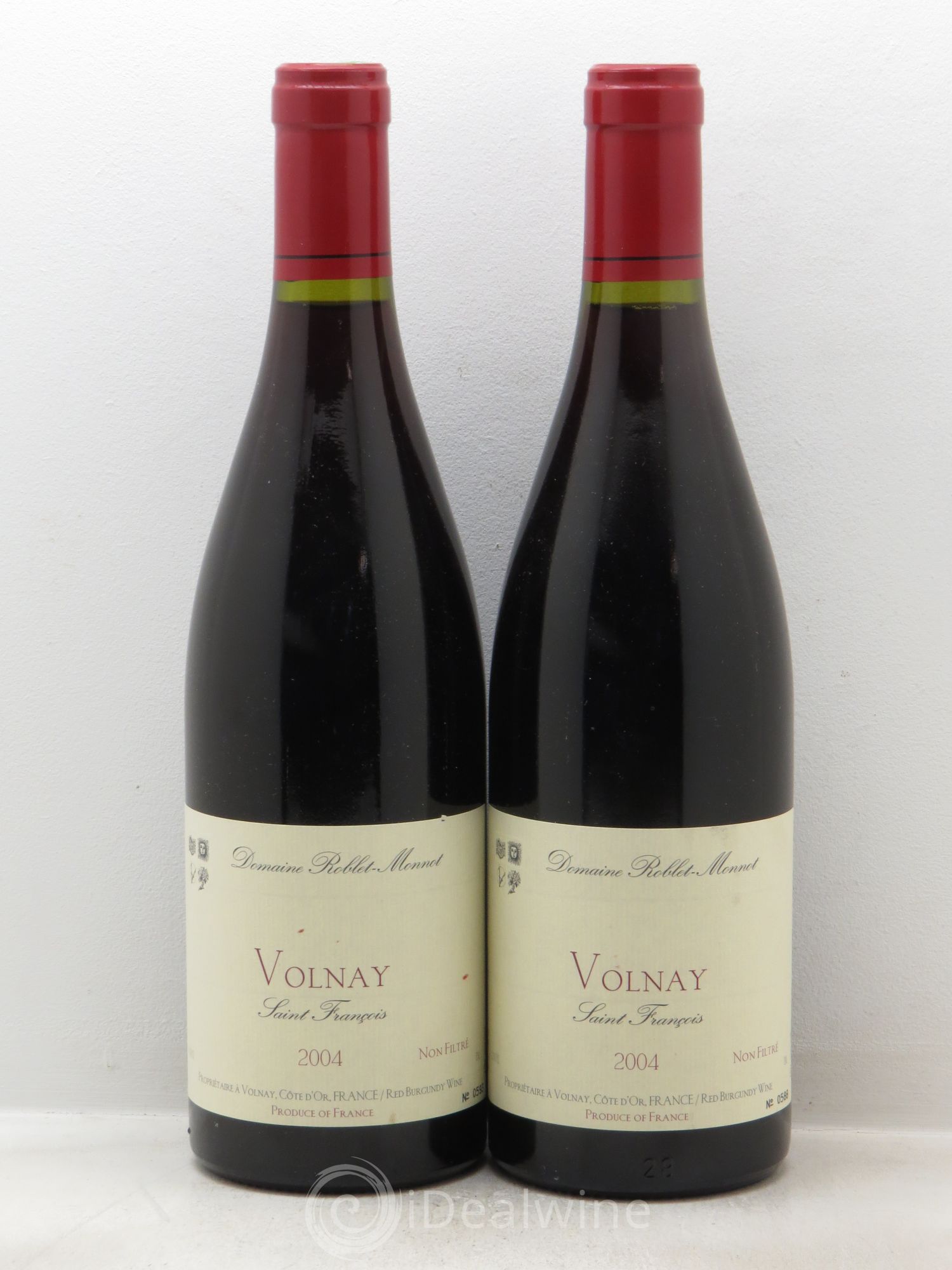 Volnay "Saint François" Domaine Roblet-Monnot 2004 - Posten von 2 Flaschen - 0