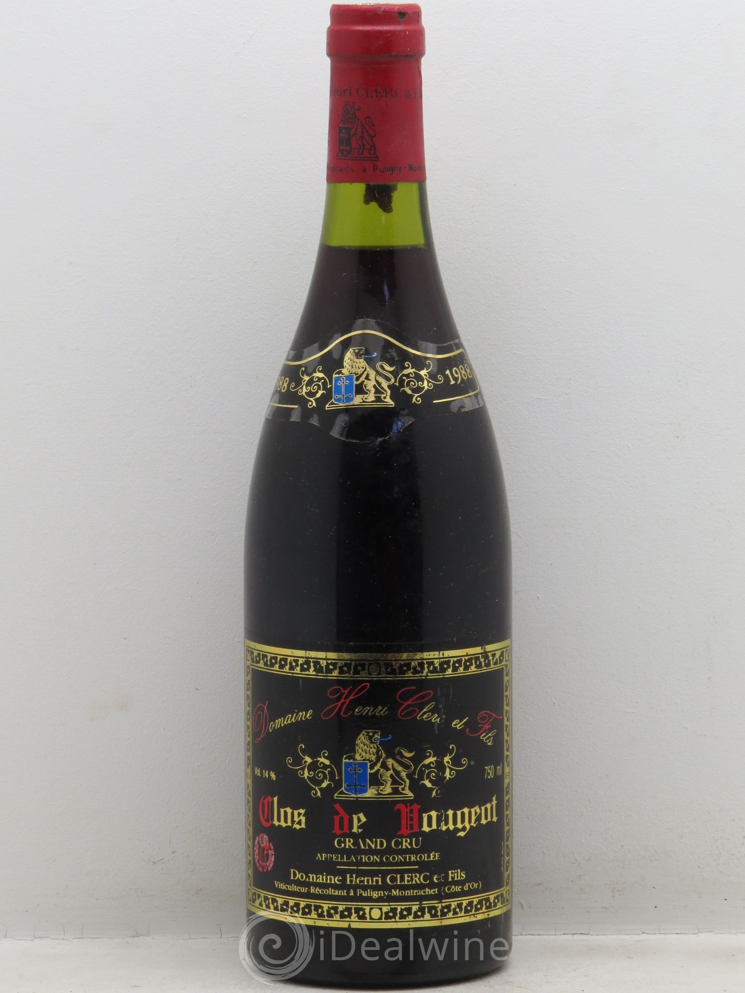 Clos de Vougeot Grand Cru 1988 - Lot de 1 bouteille - 0