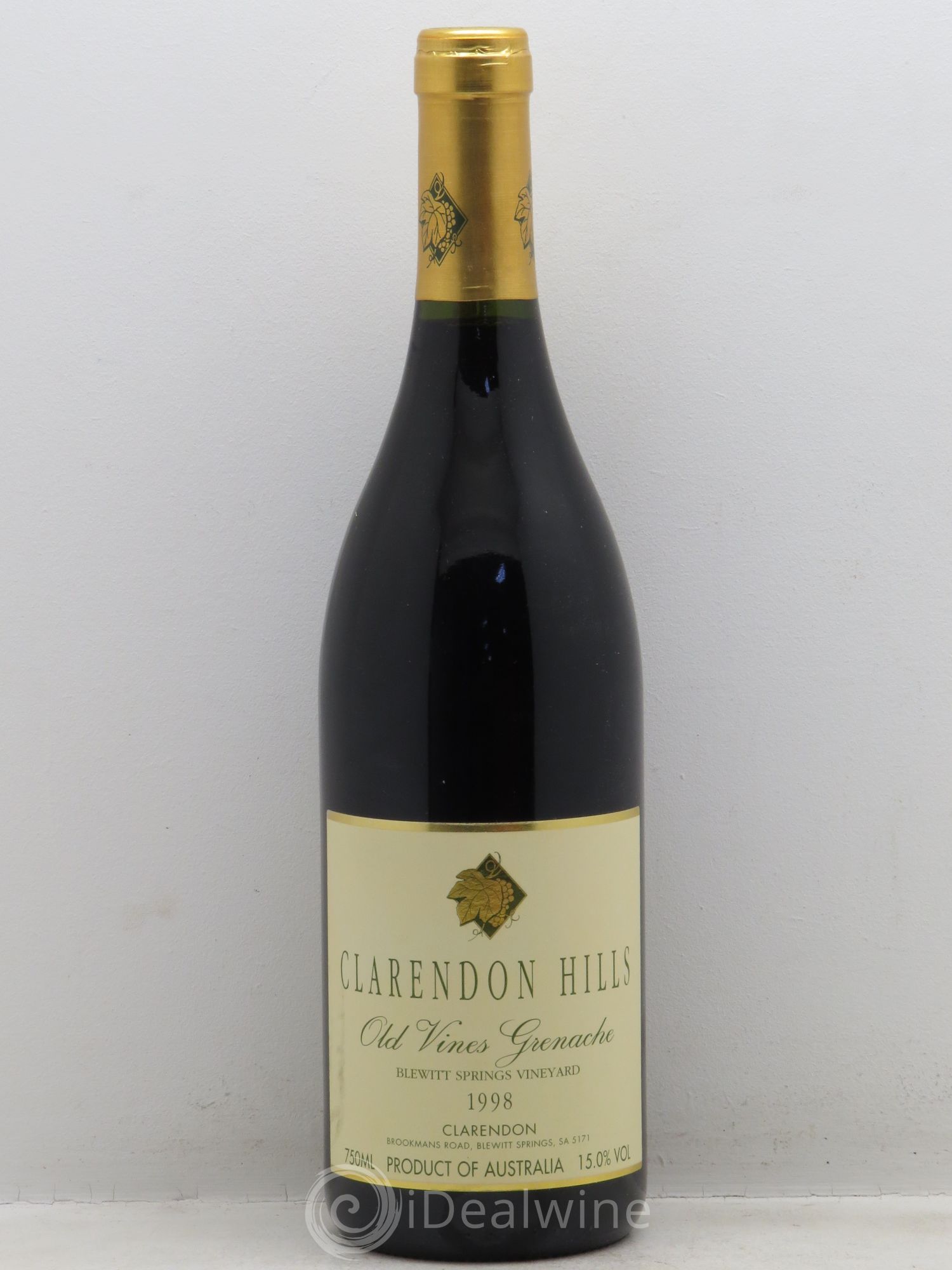 Australie Clarendon Hills "Old Vines Grenache" Blewitt Springs Wineyard 1998 - Posten von 1 Flasche - 0