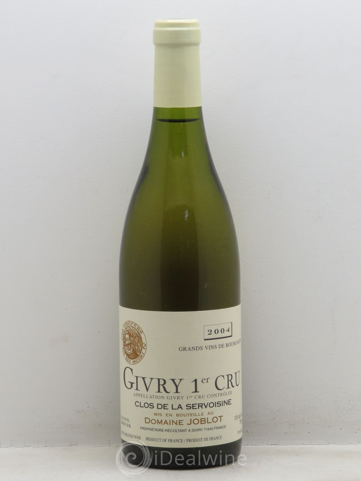 Givry 1er Cru "Clos de la Servoisine" Domaine Joblot 2004 - Posten von 1 Flasche - 0