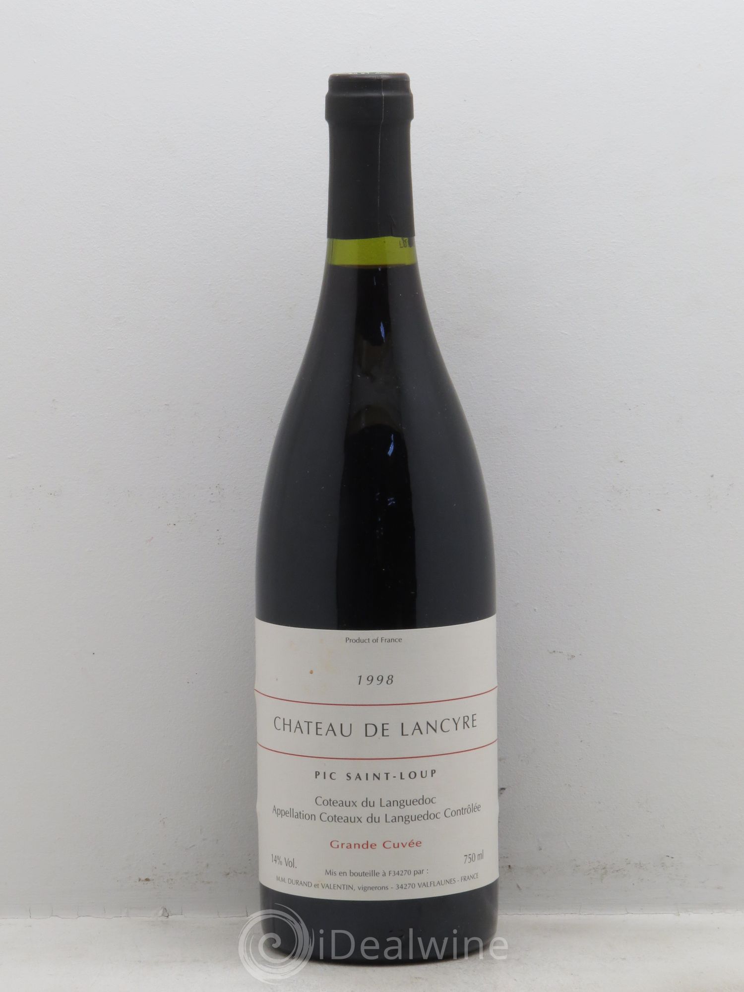Pic Saint-Loup Château de Lancyre Grande Cuvée Familles Durand et Valentin 1998 - Lot de 1 bouteille - 0