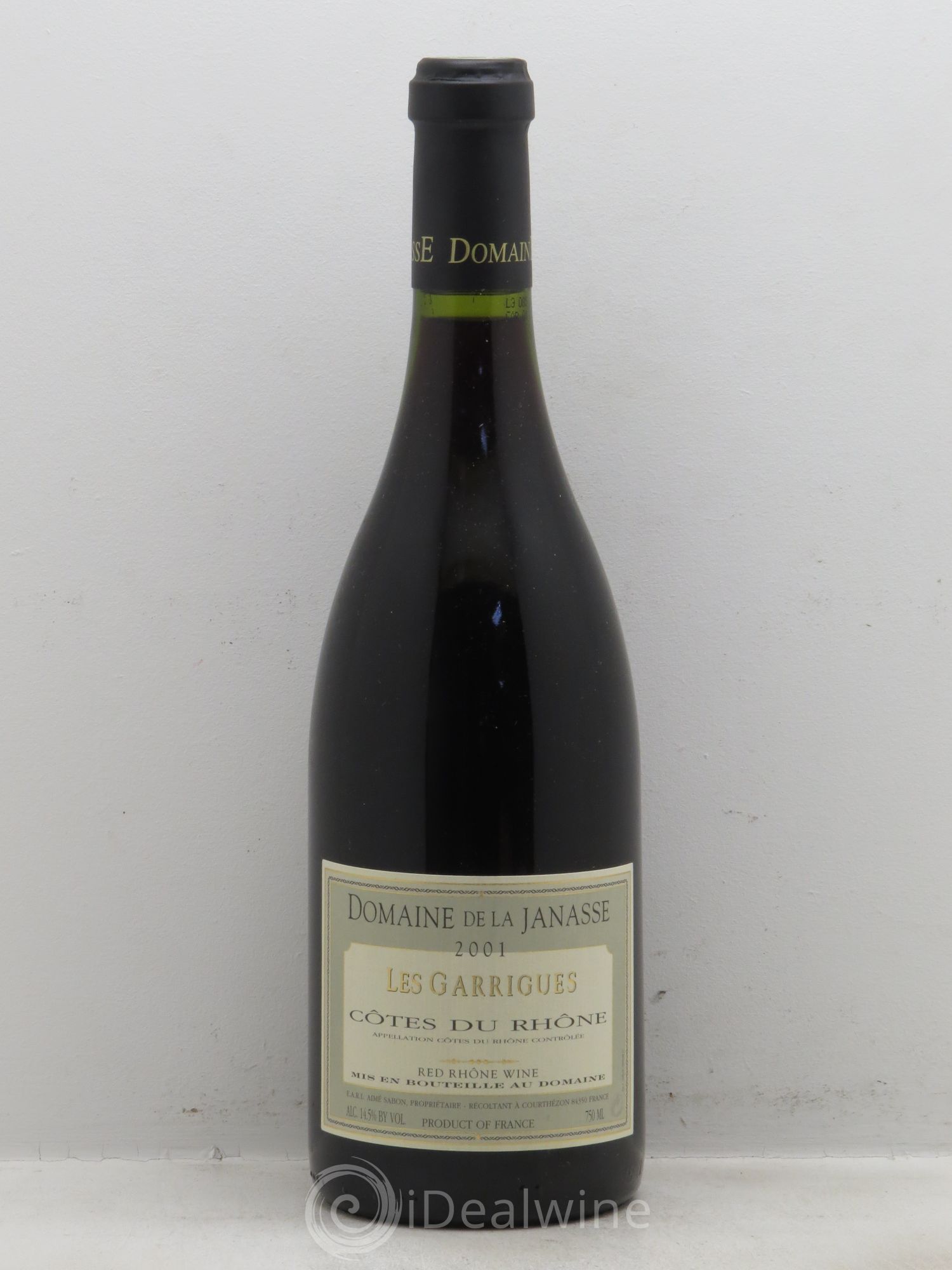 Côtes-du-Rhône Domaine la Janasse Les garrigues Aimé Sabon 2001 - Posten von 1 Flasche - 0