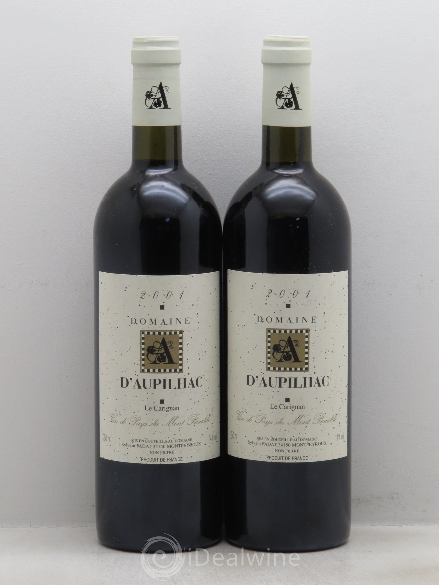 Languedoc VDP du Mont Baudile Domaine d'Aupilhac Le Carignan 2001 - Posten von 1 Flasche - 0