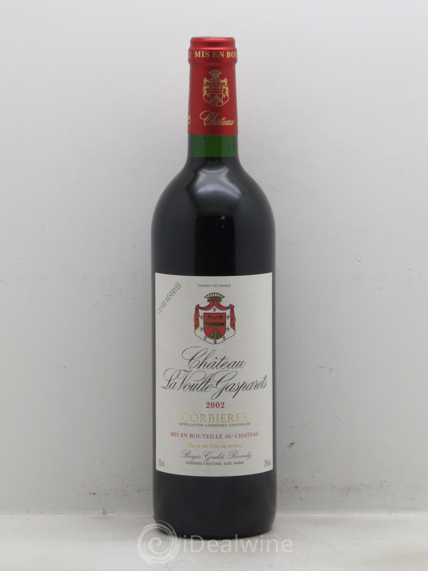 Corbières Château La Voulte-Gasparets Réservée Patrick Reverdy 2002 - Lot de 1 bouteille - 0