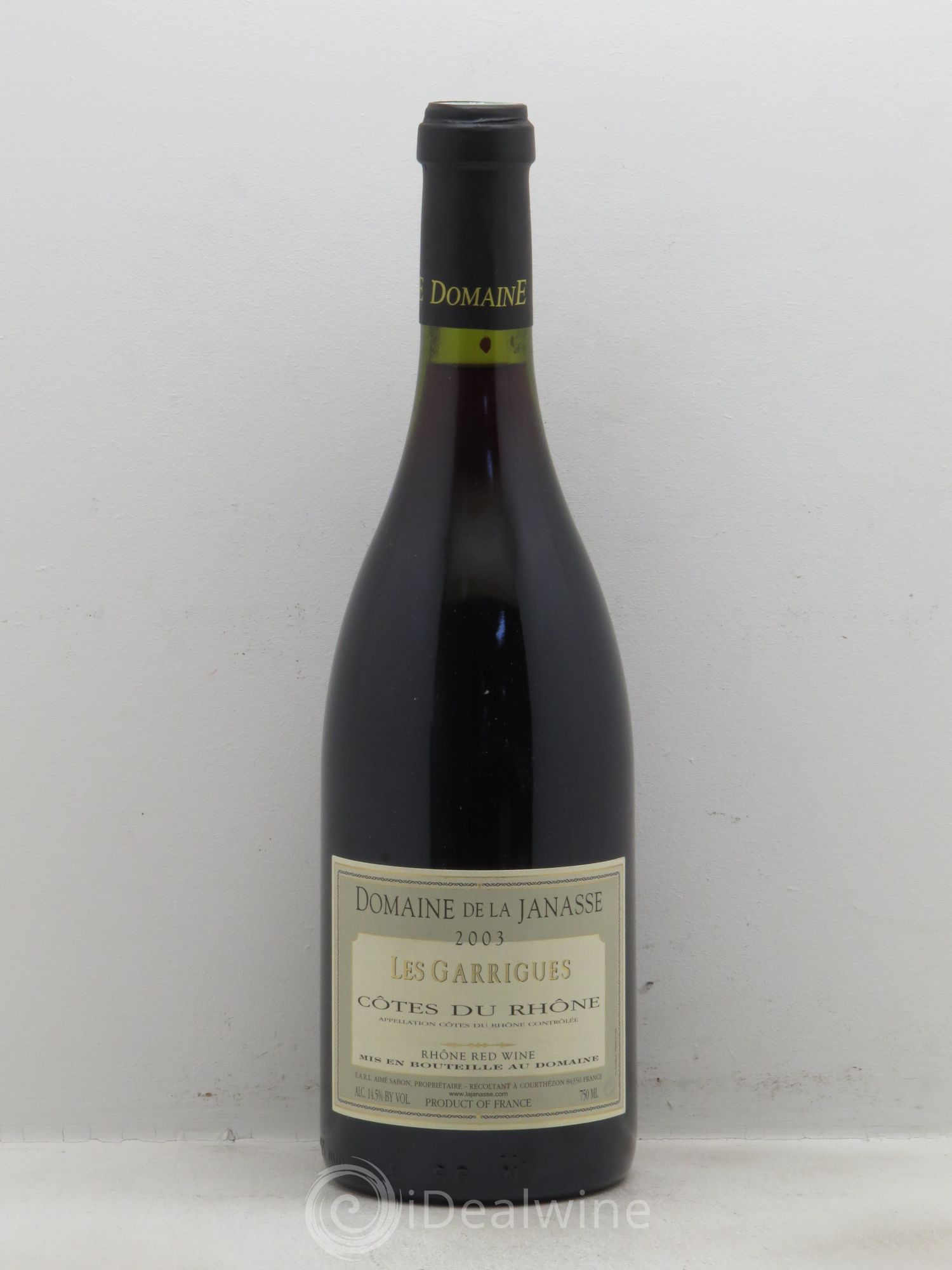 Côtes-du-Rhône La Janasse (Domaine de) Aimé Sabon Les Garrigues 2003 - Lot de 1 bouteille - 0