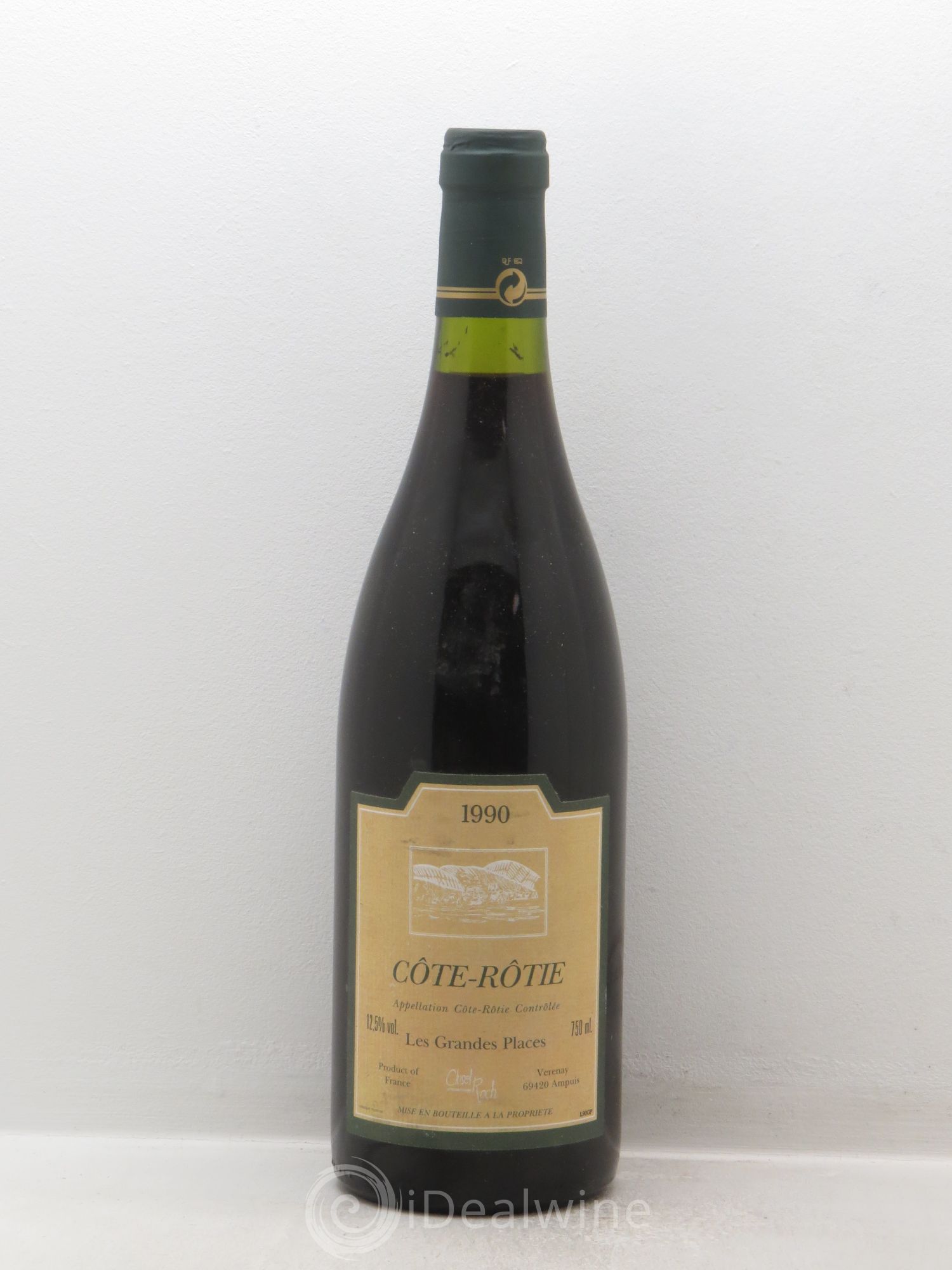 Côte-Rôtie Les Grandes Places Clusel-Roch 1990 - Lot de 1 bouteille - 0