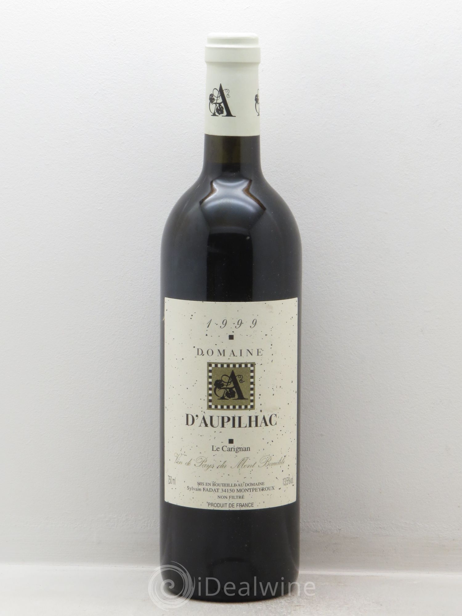 Coteaux du Languedoc Vin de pays du Mont Baudile Domaine d'Aupilhac "Le Carignan" C. & S. Fadat 1999 - Posten von 1 Flasche - 0